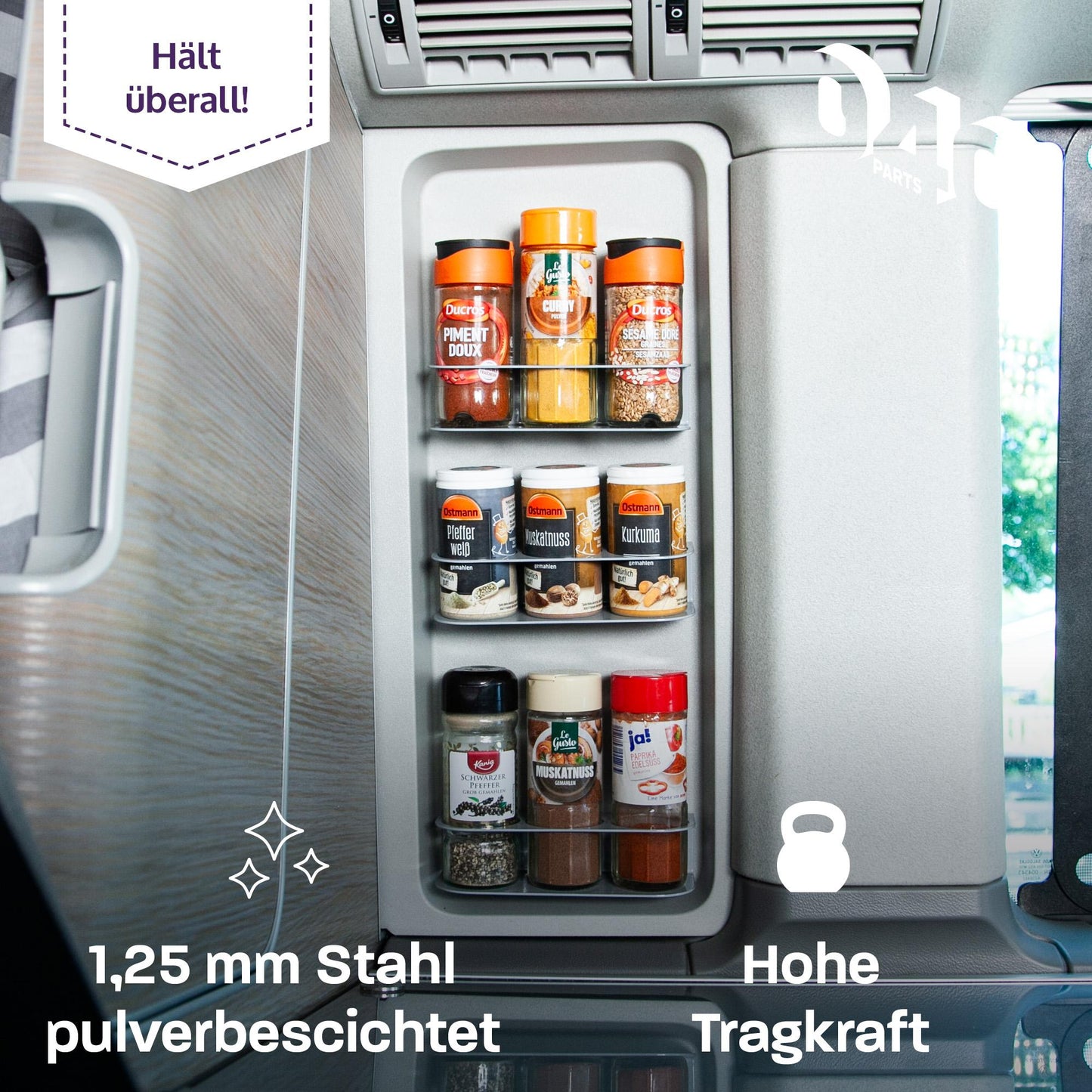 040 parts Gewürzregal für T7 T5 T6 T6.1 California Ocean Coast Comfortline oder Camper Van Wohnmobil oder Küche