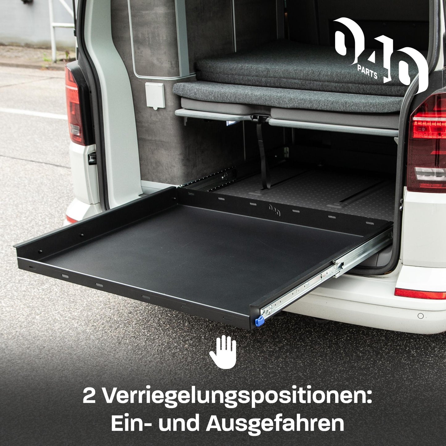 B-Ware: 040 parts classic Heckauszug Schublade 800mm für T5 T6 T6.1 California (Comfortline Coast Ocean) Heckbox Gepäckauszug Schwerlastauszug Schie