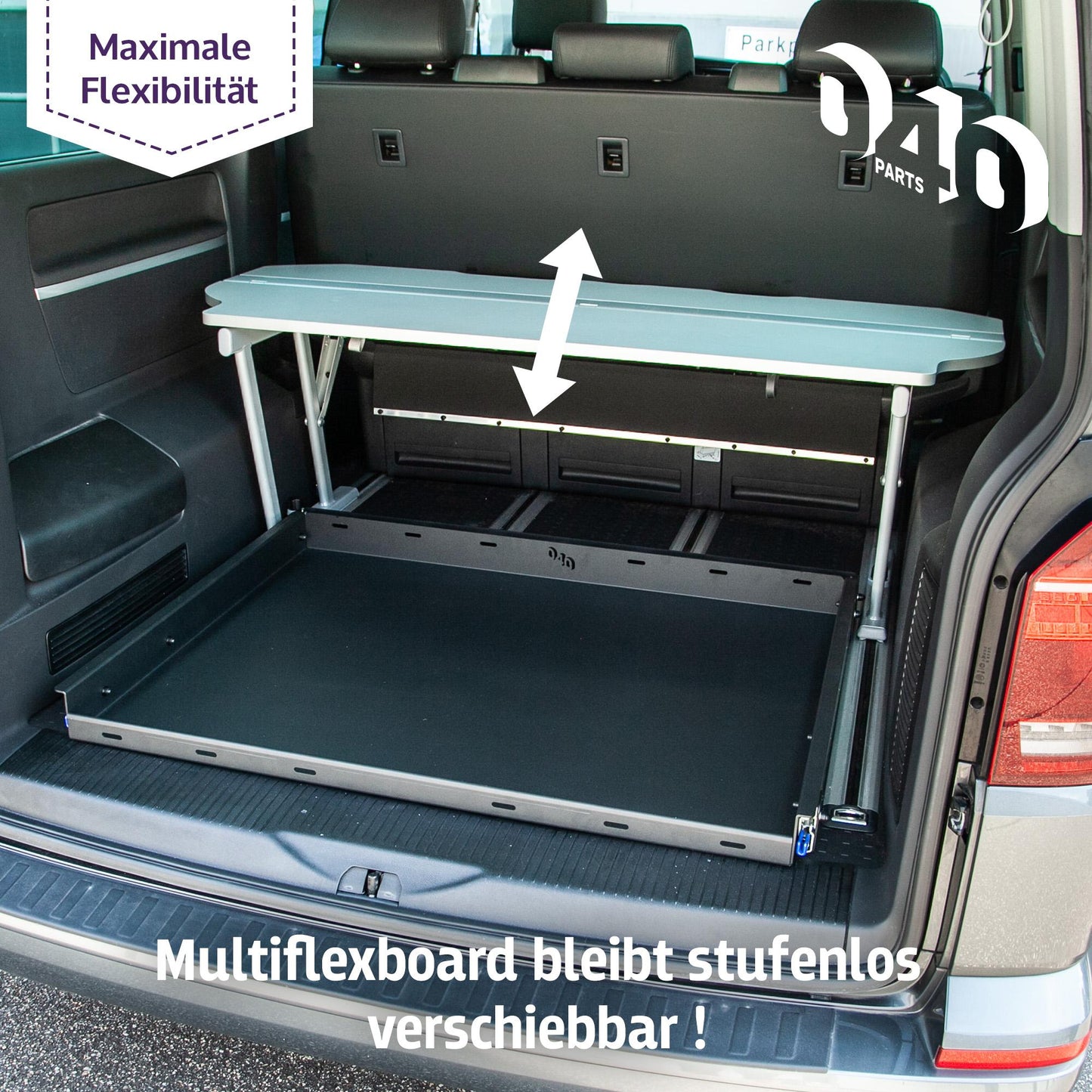B-Stock: 040 parts rear pull-out drawer 800mm for T5 T6 T6.1 California Beach or for Multivans rear box luggage pull-out heavy-duty pull-out rail