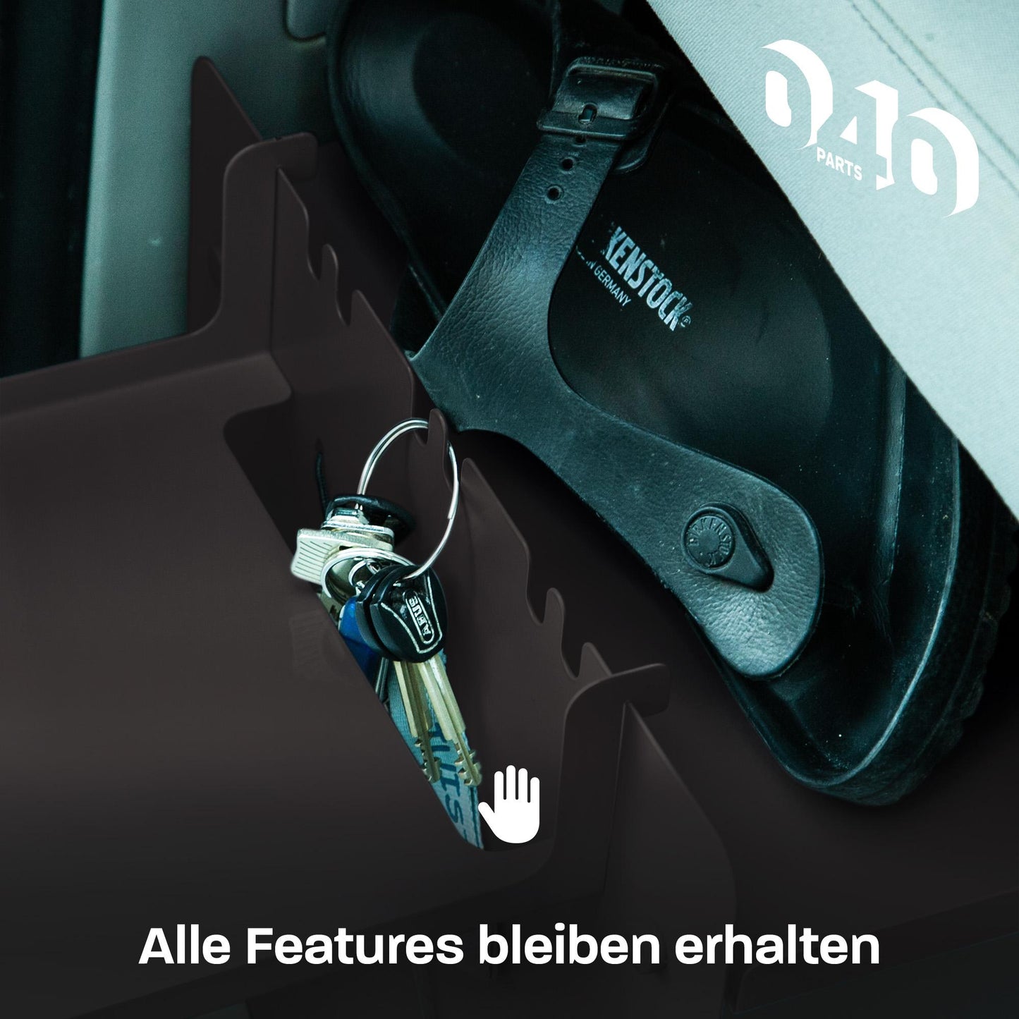 B-Ware: 040 parts Einhängetisch schwarz für das Schuhregal die perfekte Ablage Campingtisch Beistelltisch