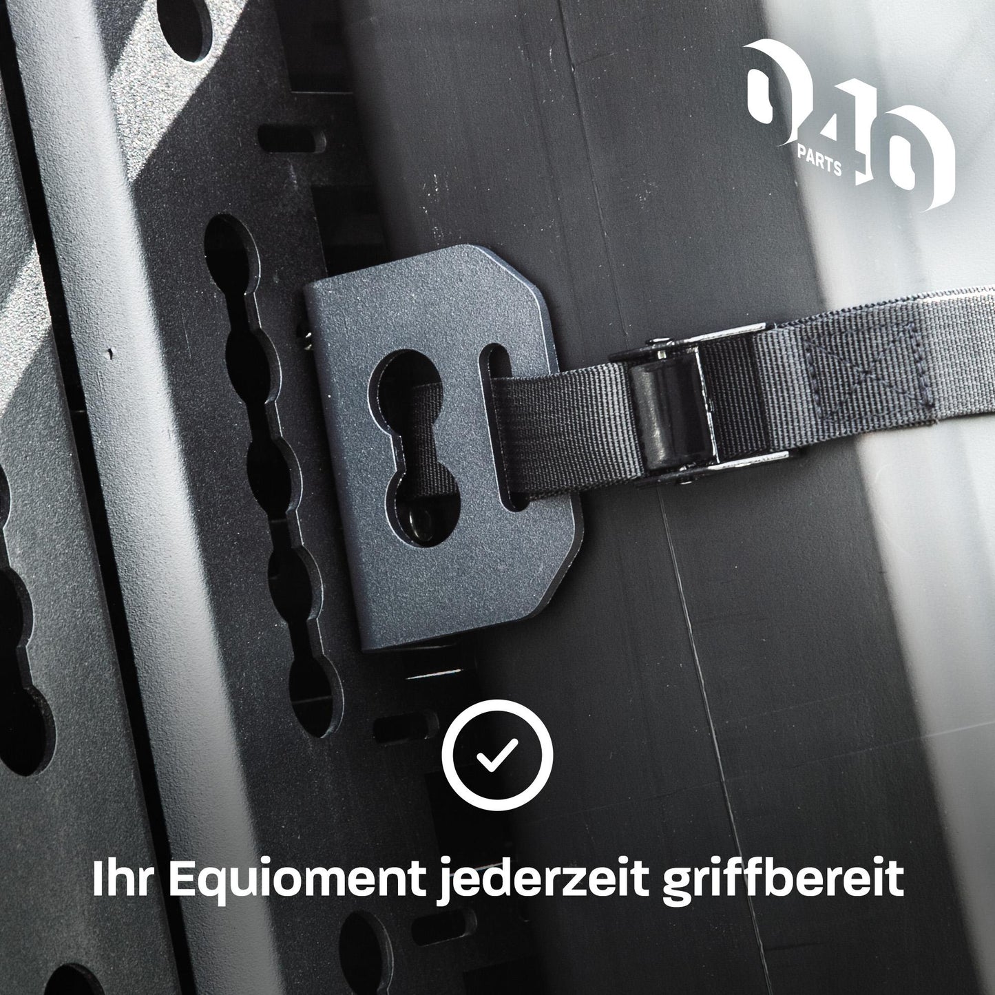 B-Ware: 040 Parts 2er Set Aluminium Kofferhalterung (Mittelstück) für Molleboard - Universell Einsetzbar, Pulverbeschichtet, für Schwere La