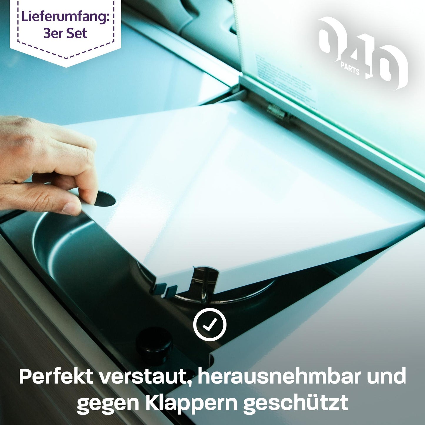 B-Ware: 040 parts Herdeinlagen 3er Set für VW T5 T6 T6.1 California passgenau