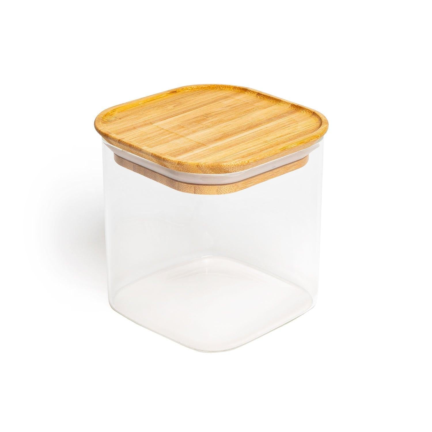 ThermoTasty: Aufbewahrungsglas, Modell: eckig, Größe: 10x10cm, 750ml – Mixcover