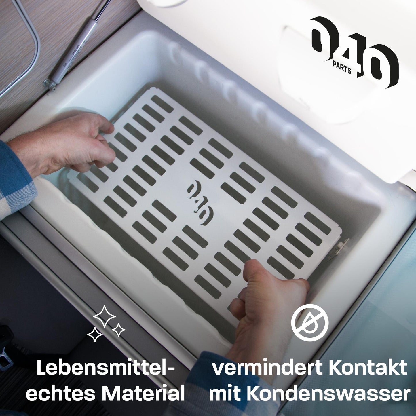 B-Stock: Plástico - NUEVO: 040 Parts Chapa para nevera de VW T6.1 T6 T5 T4 California y Ford Nugget hasta 2023 Bandeja interior para Camper Chapa