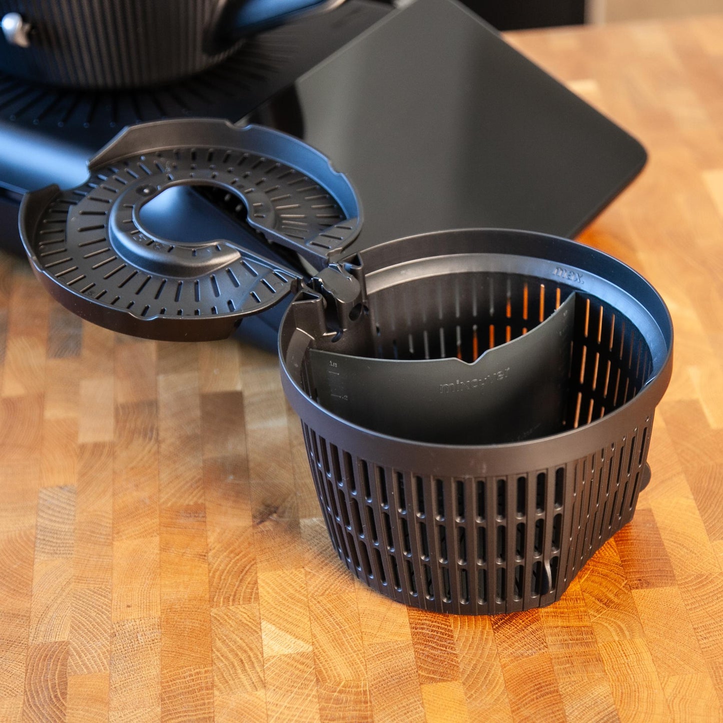 mixcover Garkorbteiler für Thermomix TM7 TM6 TM5 TM31, Mixtopf-Schaber