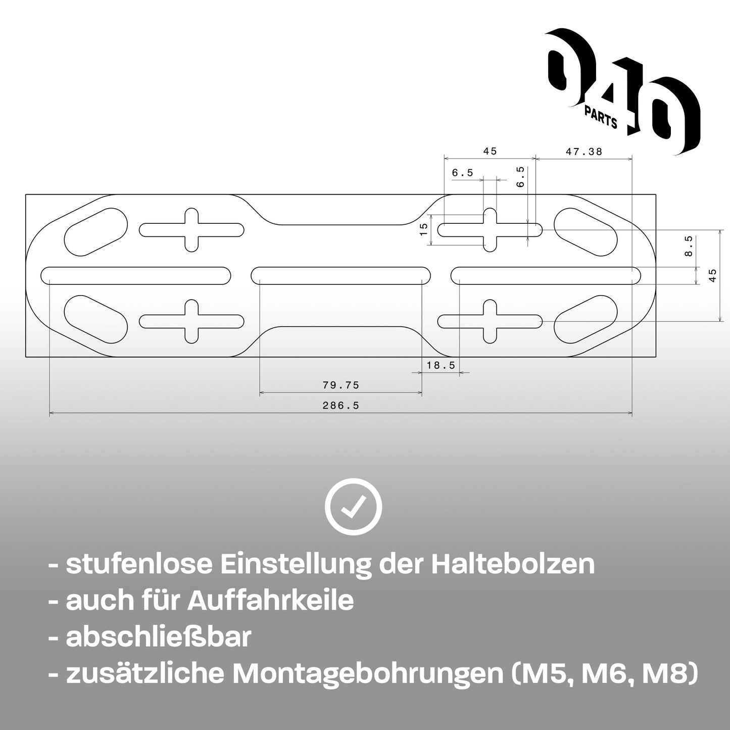 B-Stock: 040 Parts Magnetic Mount for Traction Boards and Sand Ladders – Extra Versatile - Pro Version also compatible with Maxtrax