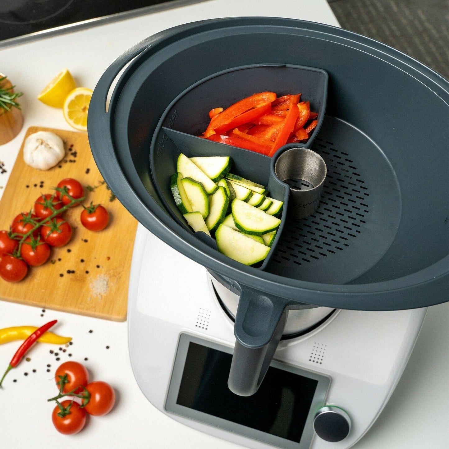 B-Ware: Garraumteiler (VIERTEL) voor Thermomix TM6 TM5 TM31 Varoma stoomgarruimte