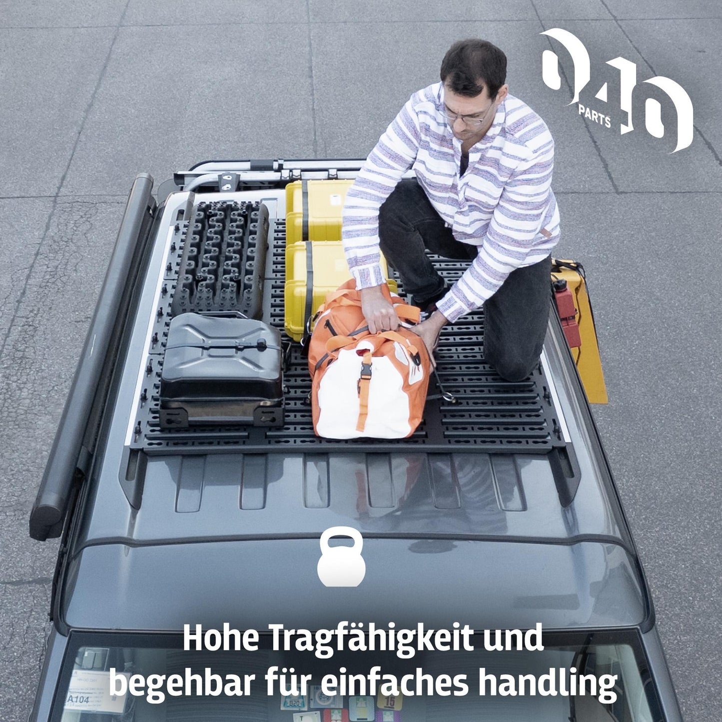 040 Parts ultra flacher Dachgepäckträger für VW T5 T6 T6.1 California damit dein Van in Tiefgaragen passt Dachträger - Detailansicht 10 | Mixcover