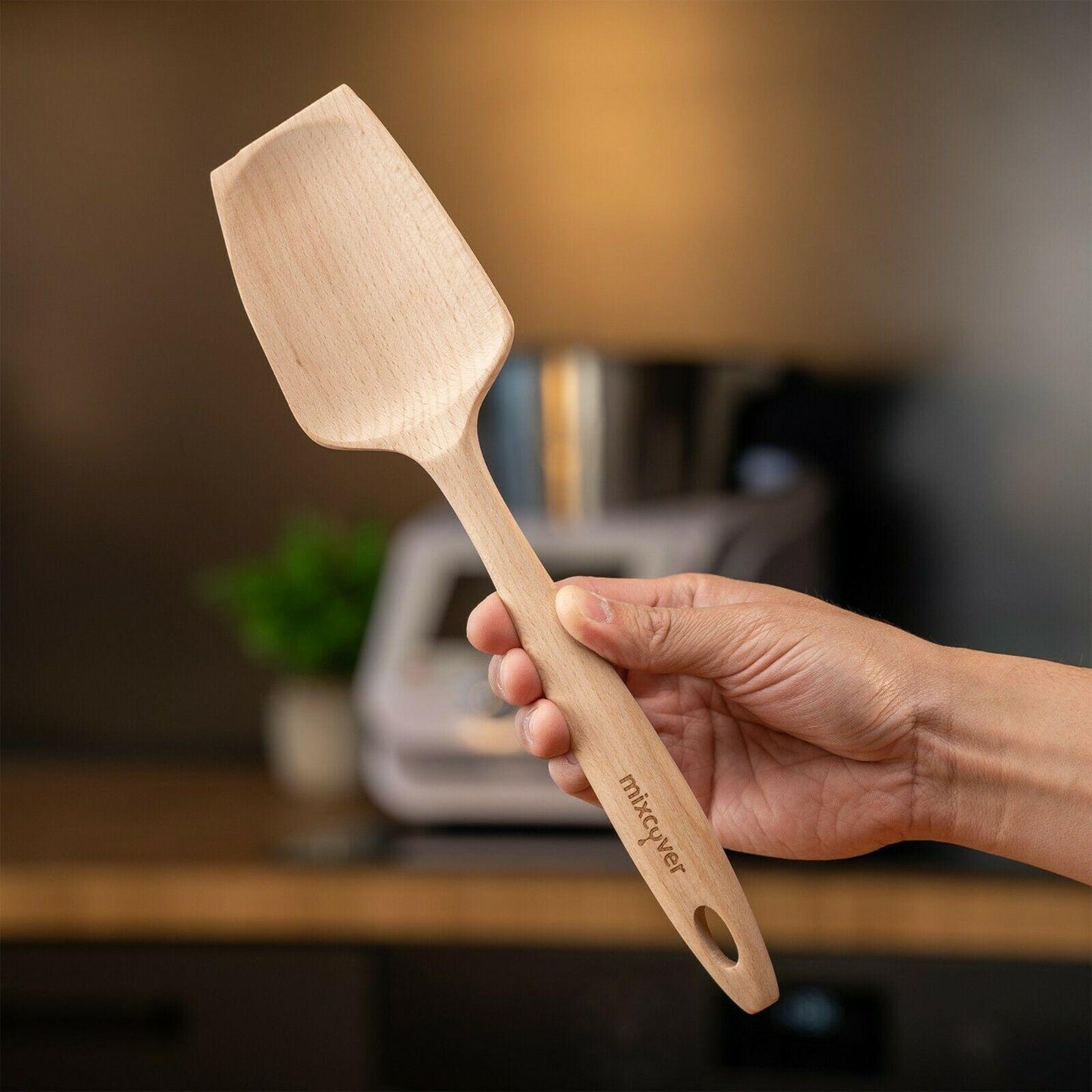 mixcover Spatule en Bois Durable Accessoires Monsieur Cuisine Connect & Smart