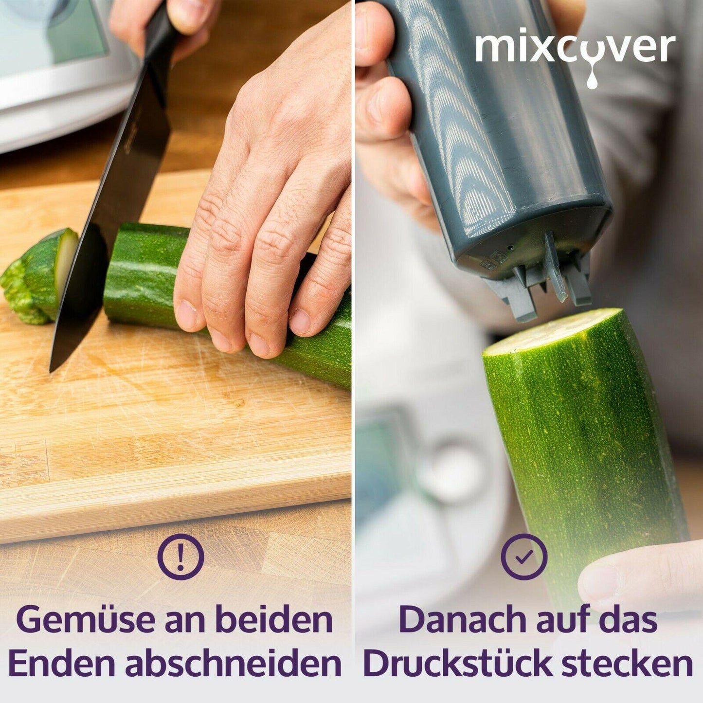 mixcover Spiralschneider Gemüsenudeln schneiden kompatibel mit Thermomix TM31 - Mixcover - Mixcover