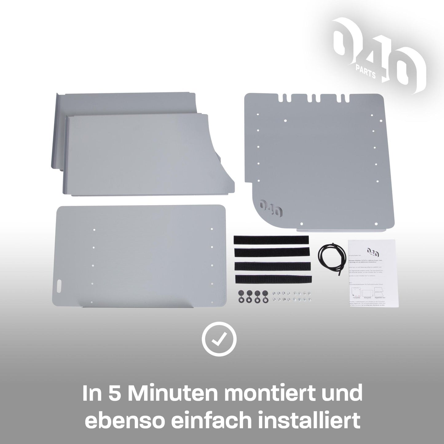 B-Ware: 040 Parts Schuhregal GRAU FAHRERSEITE Zubehör passend für VW T5 T6 T6.1Schuhorganizer Schuhtasche