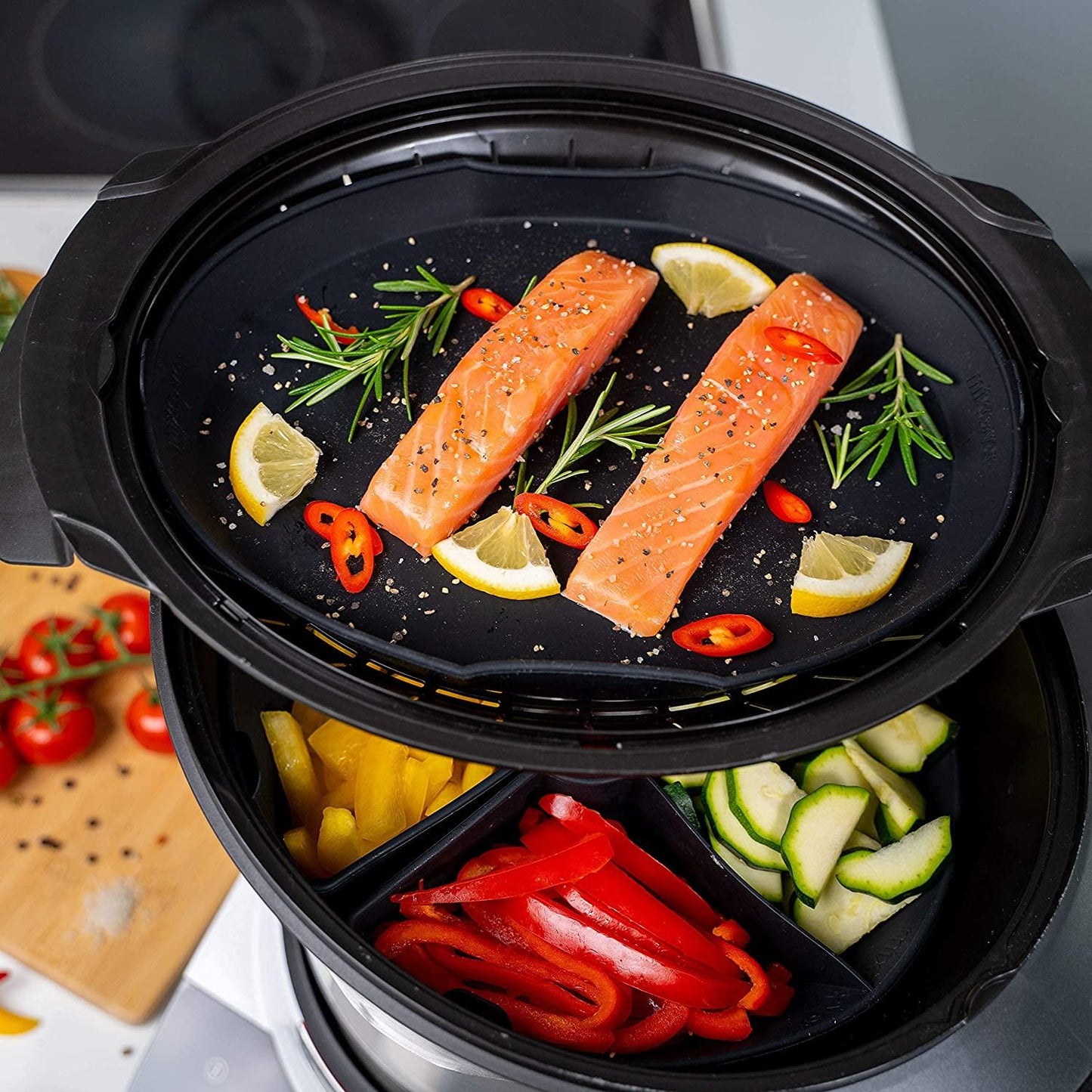 B-Ware: Dampfgarform Silikonform Auflaufform für Bosch Cookit Dampfgarraum - Mixcover - Mixcover