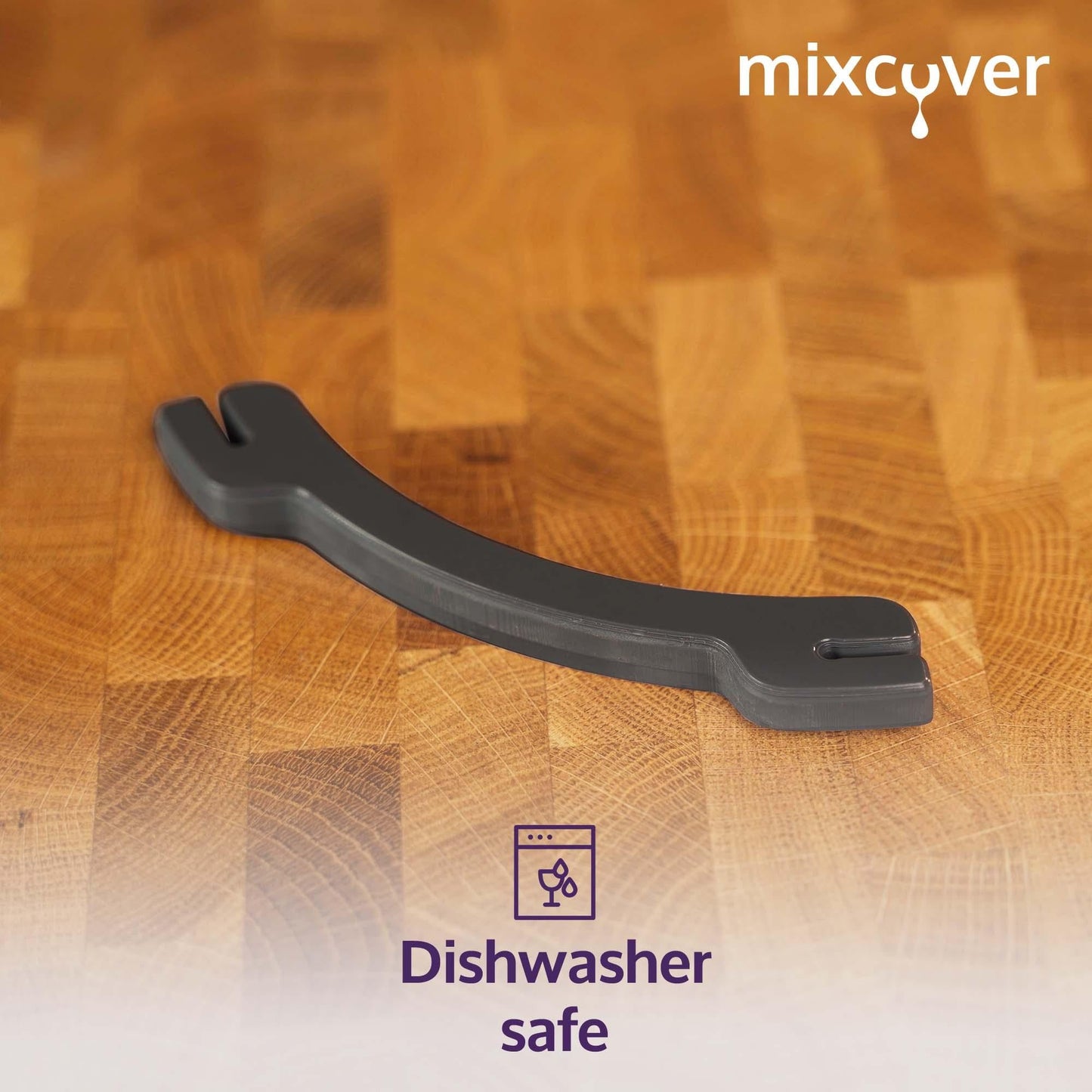 mixcover Deckelhalter kompatibel mit Monsieur Cuisine Connect Deckel, Tropfschutz zum Aufstellen und Abtropfen des Monsieru Cuisine Connect Zubehör Deckels - Farbe: Schwarz FBM - Mixcover - Mixcover