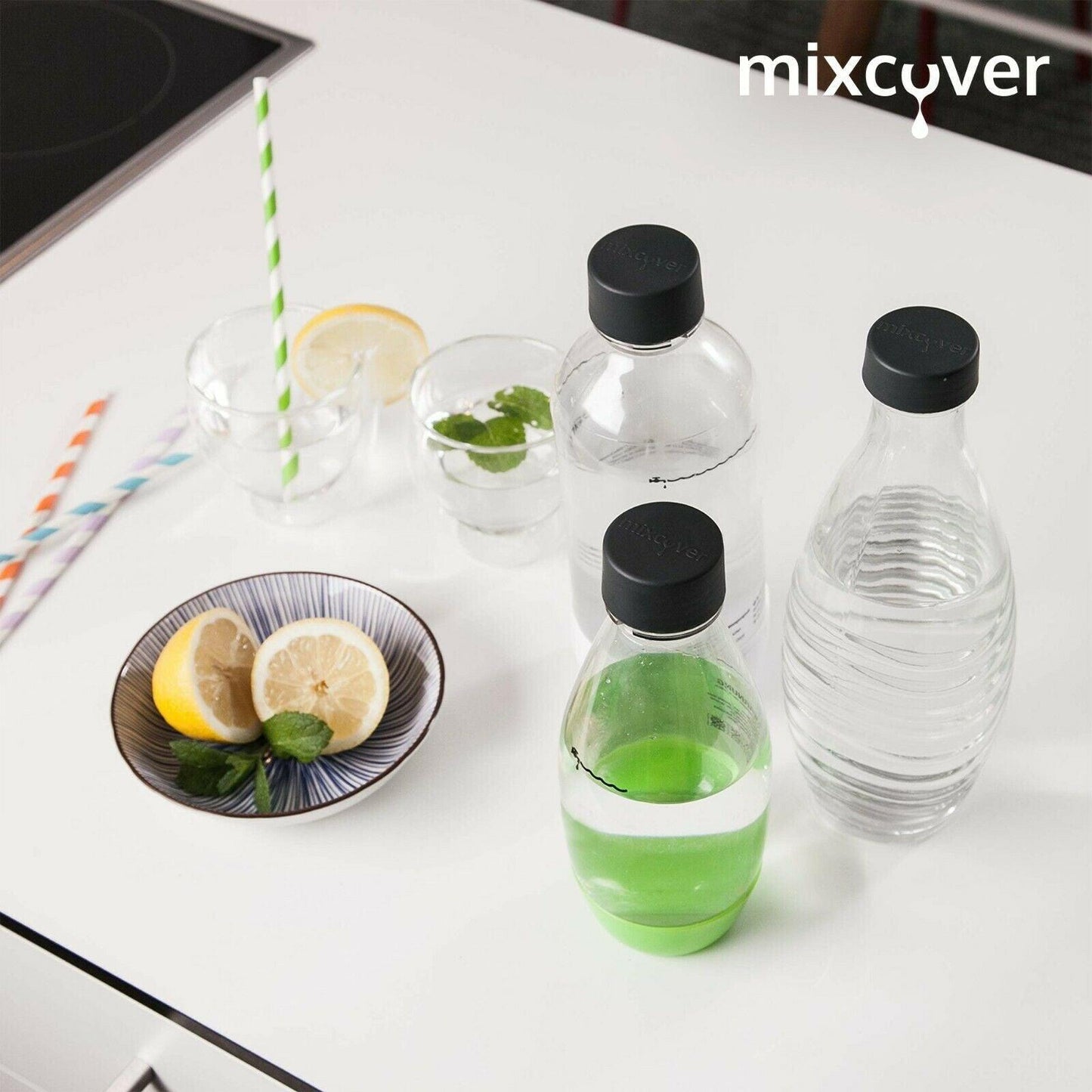 mixcover Ersatzdeckel passend für SodaStream PET Kunstoffflaschen 2er Set - Mixcover - Mixcover