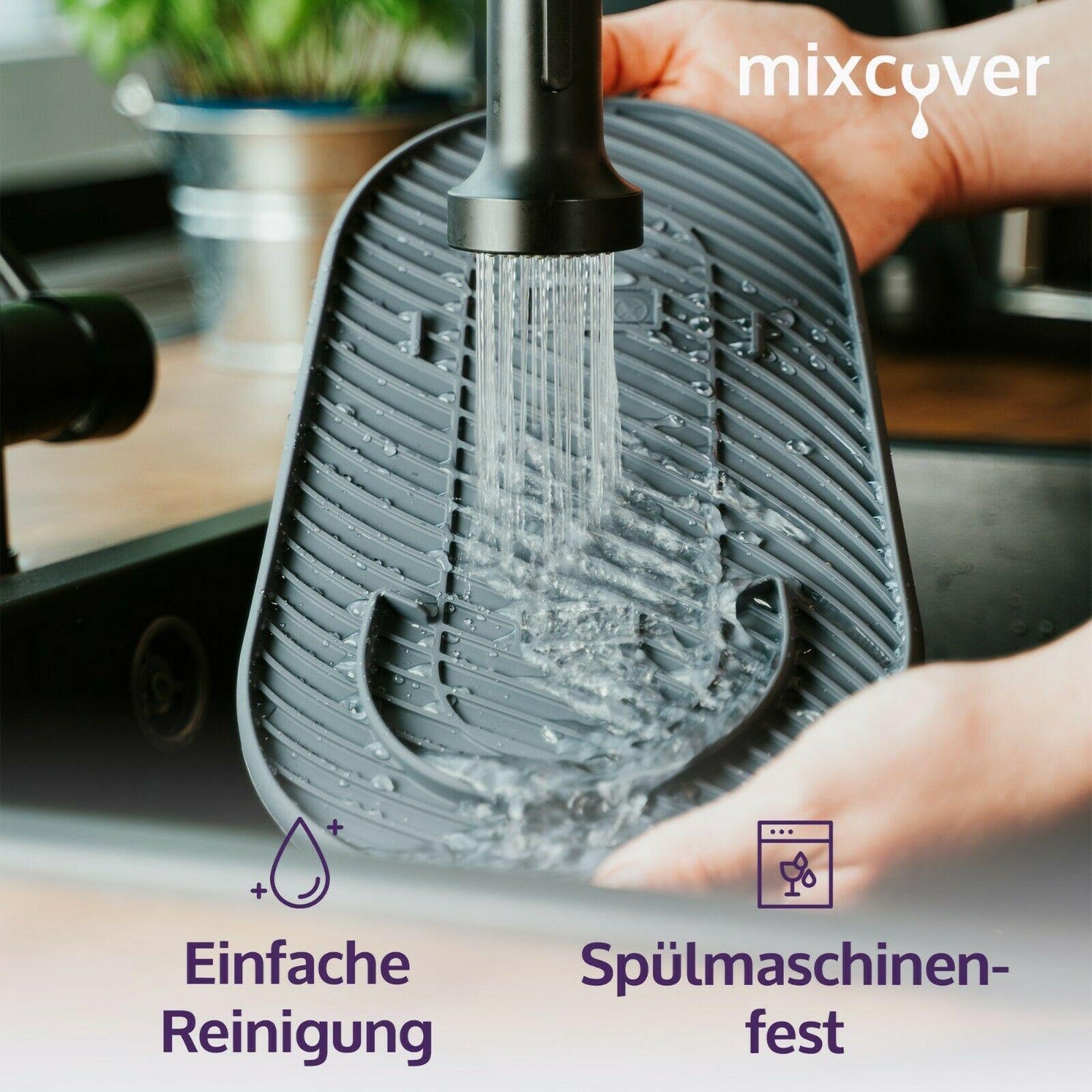 mixcover Silikonmatte, Abtropfmatte Grau kompatibel mit SodaStream Duo - Mixcover - Mixcover
