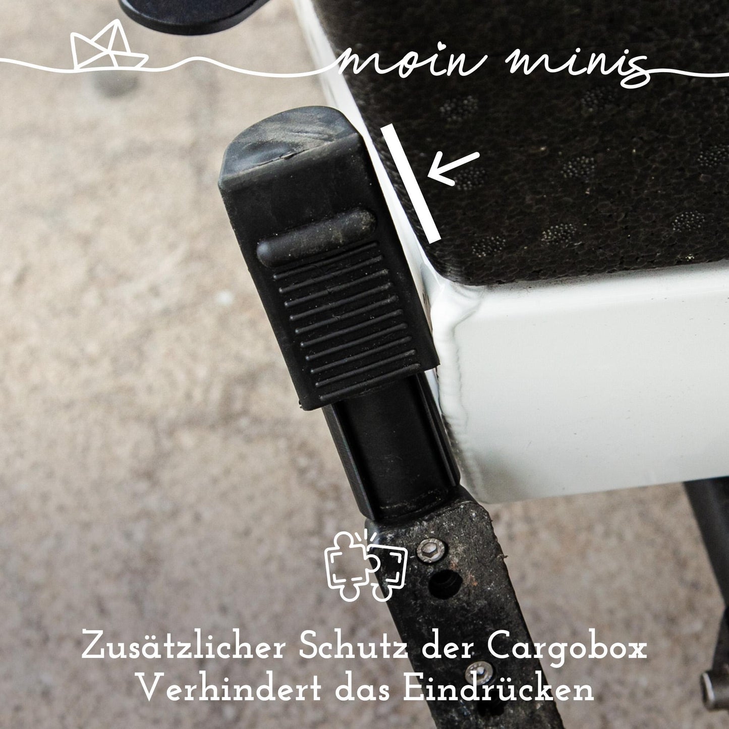 moin minis 2er Set Abstandshalter für Fahrradständer für Urban Arrow Family & Family Next & Shorty Lastenräder Schützt Gummipuffer