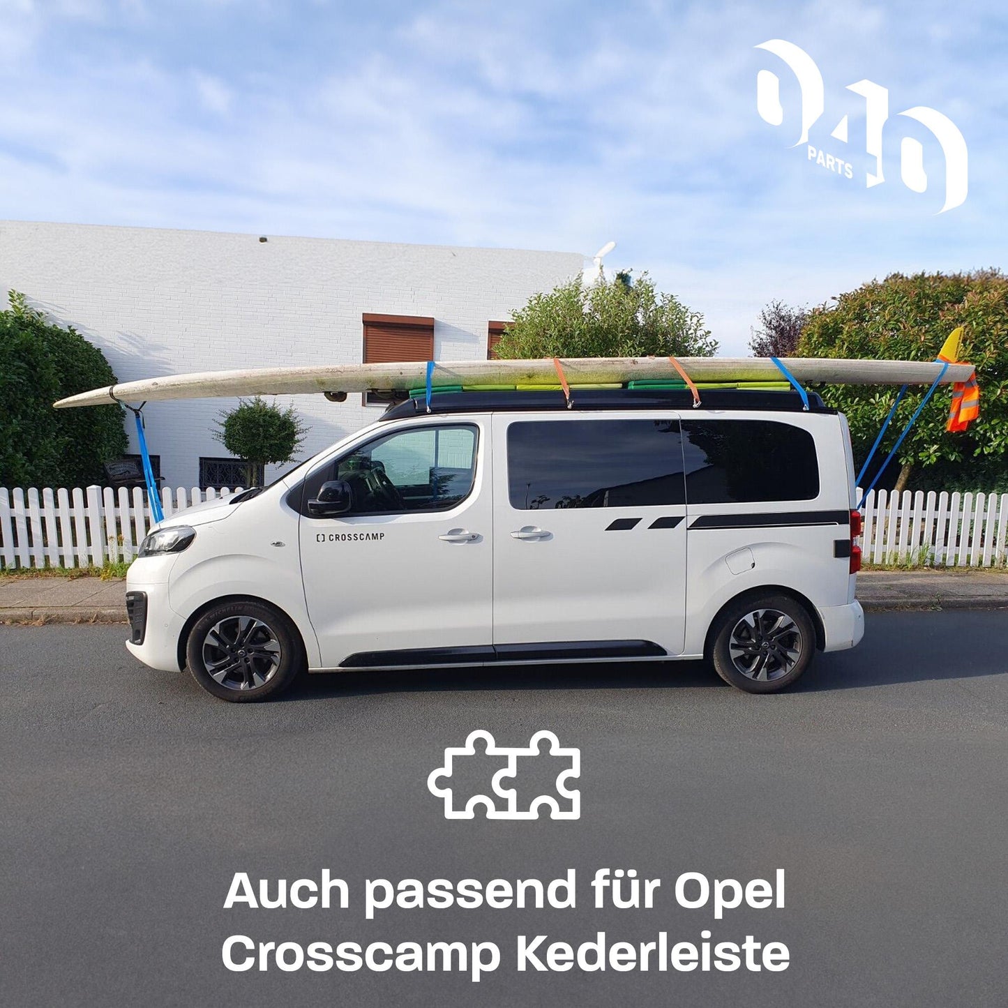 040Parts Edelstahl Zurrösen 4er Set für Dach-Schienen mit C-Profil für VW T5 T6 T6.1 oder Opel Crosscamp