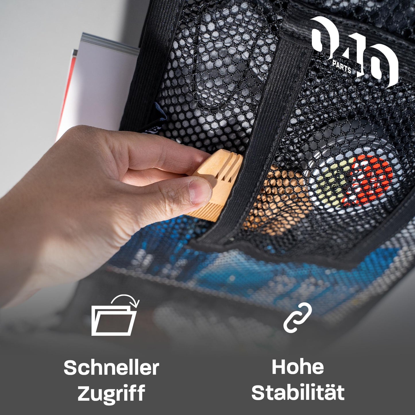 040Parts Gepäck-Netz Kombi-Aufbewahrungs-Netz für Aufstelldach und Innenraum kompatibel mit VW T7 Neuer California