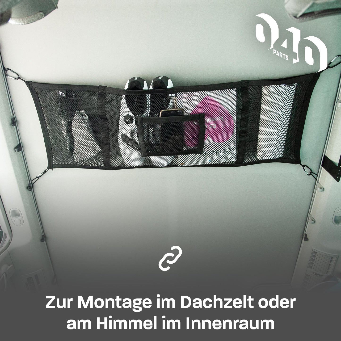 040Parts Gepäck-Netz Kombi-Aufbewahrungs-Netz für Aufstelldach und Innenraum kompatibel mit VW T7 Neuer California