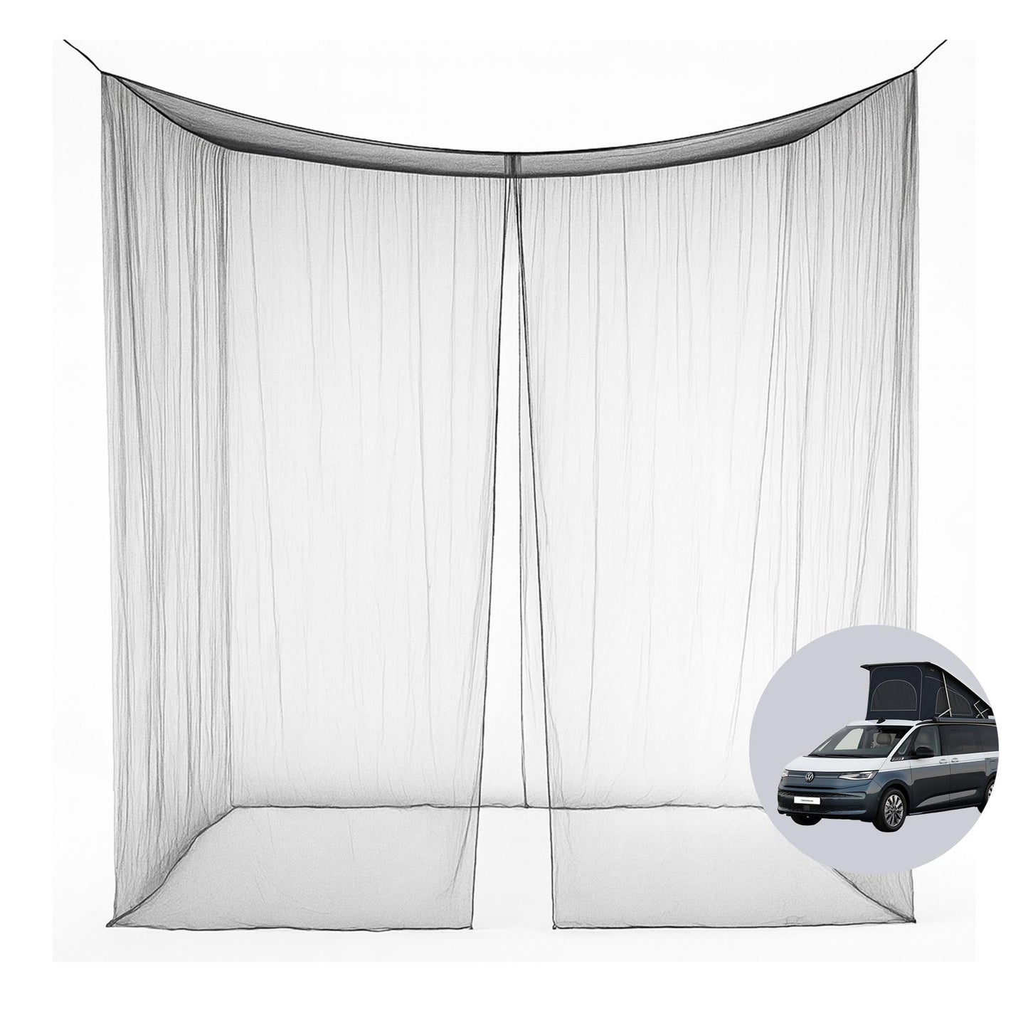 040 parts Moskitonetz für Markisen bei Campern Caravans Vans Wohnmobile und für den VW T5 T6 T6.1 California mit Thule, Fiamma oder Dometic Markisen