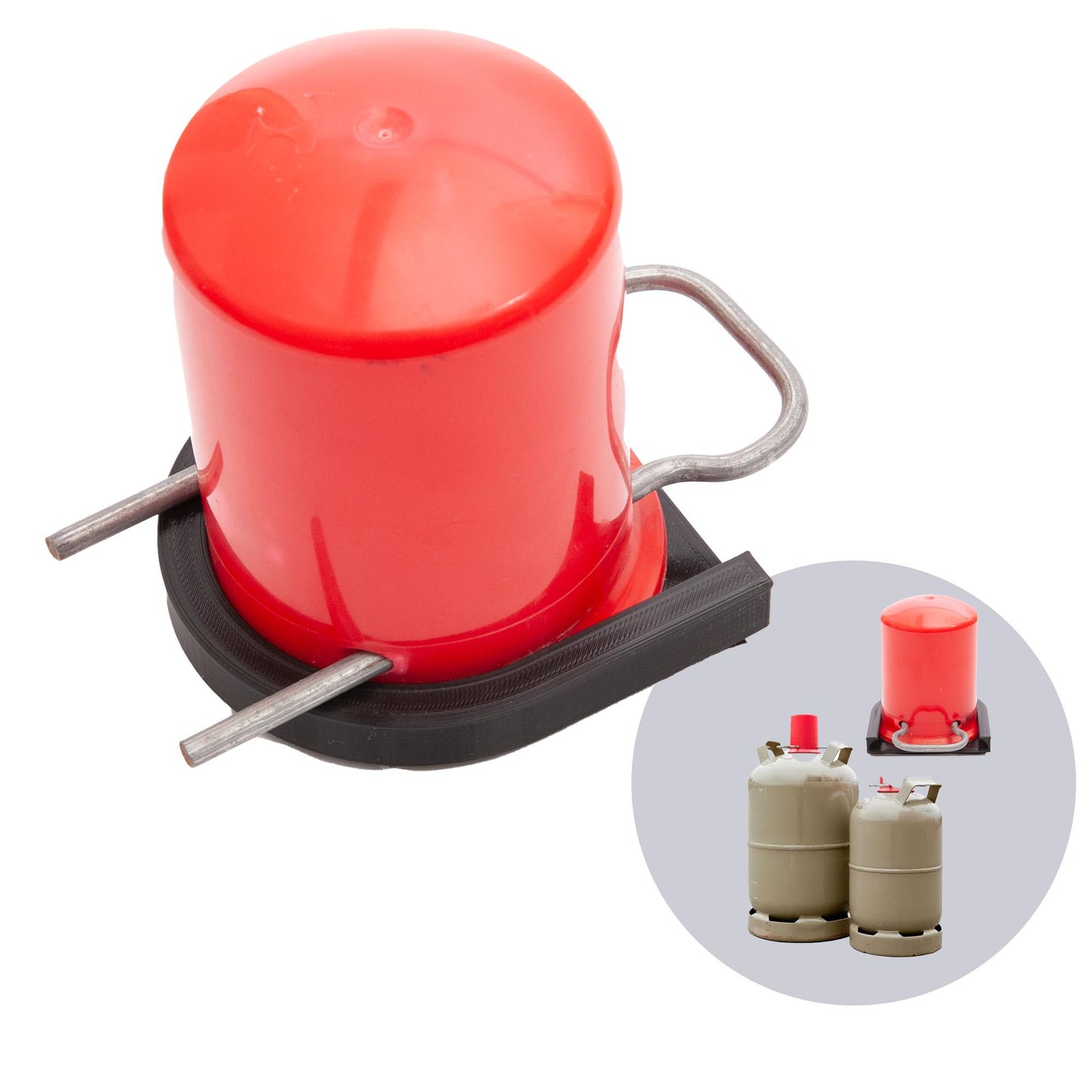 040 parts protective cap holder for propane gas bottle with red lid 5kg 11kg protective cap lid holder wall bracket camper motorhome caravan