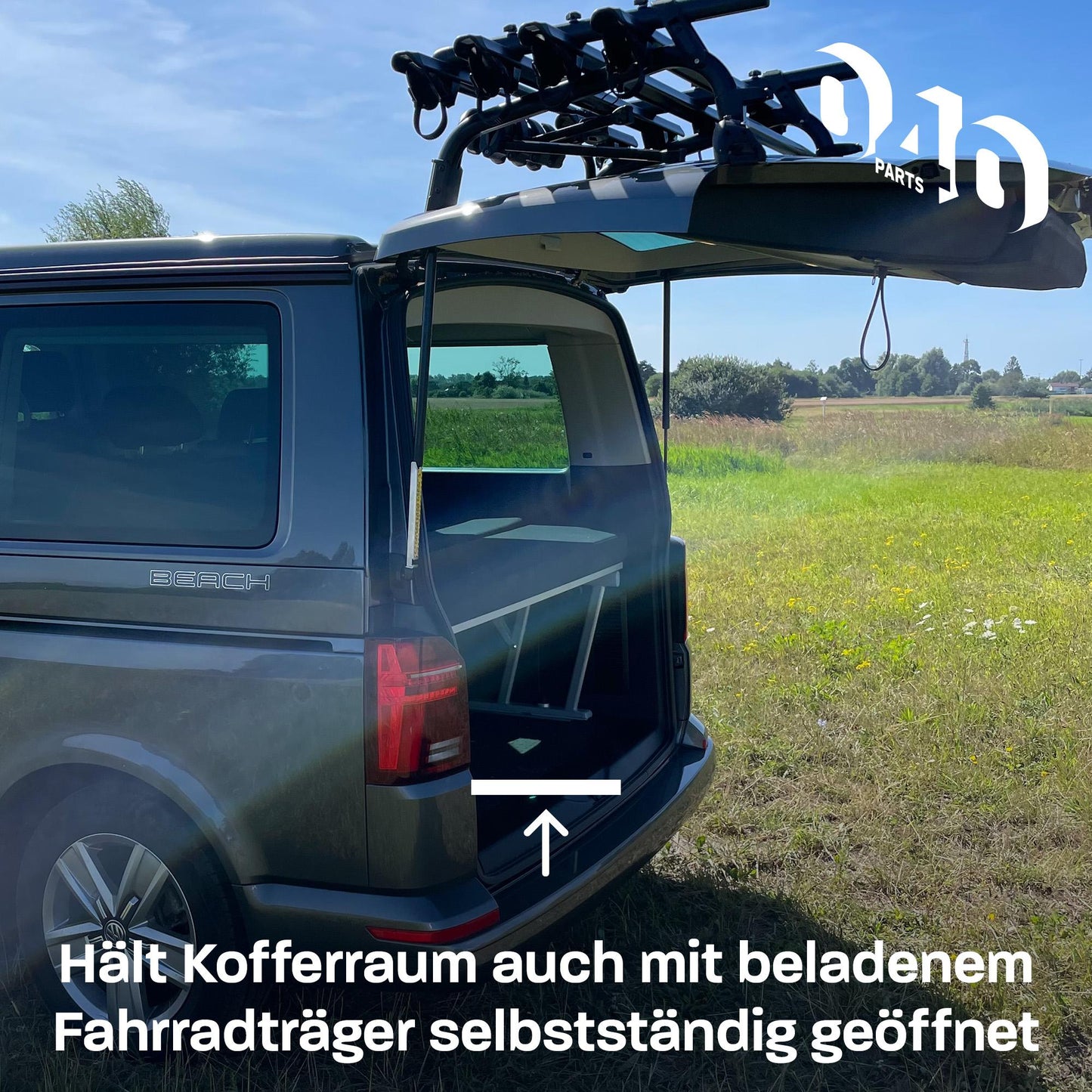 040Parts Heckklappenaufsteller kompatibel für VW Transporter oder Multivan