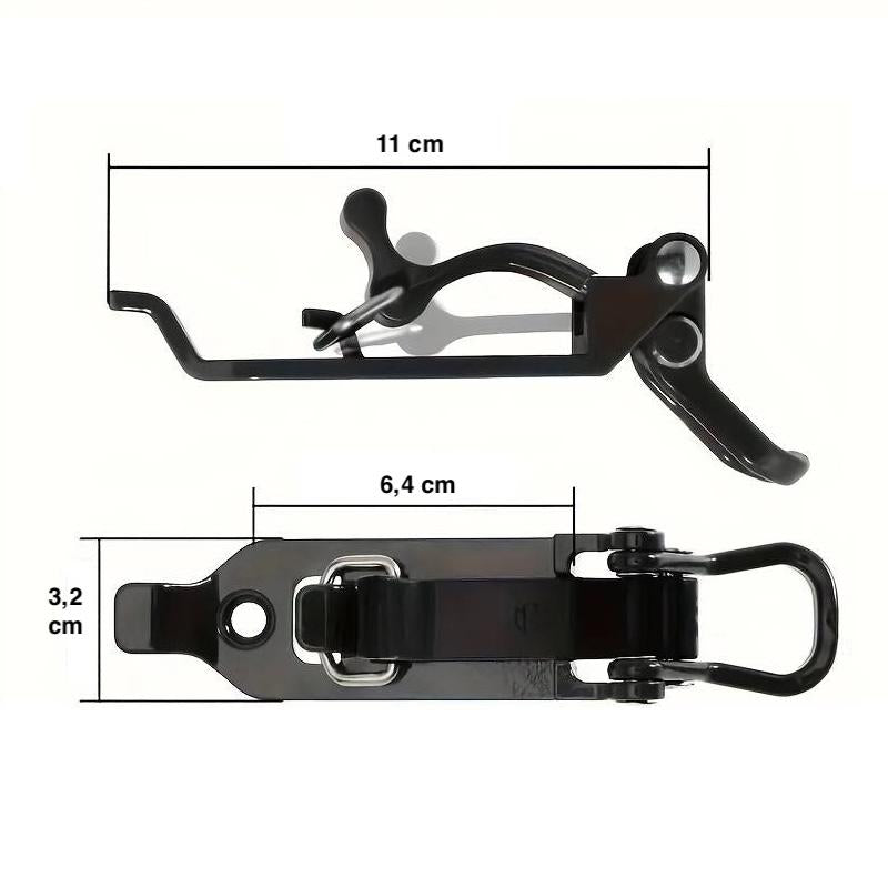 040 Parts tool holder device holder black metal for camper workshop cellar quad workshop trolley