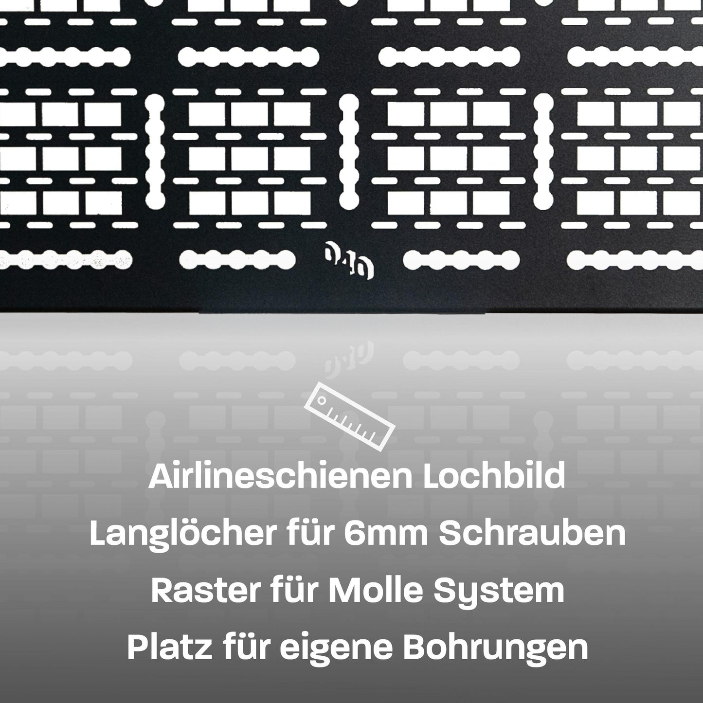 040 Parts Molle Board für VW T5 T6 T6.1 Fahrradträger Gepäckträger Offroad Zubehör kompatibel mit original Heckträger LOGO