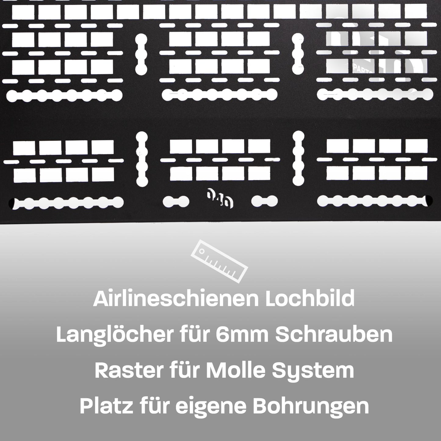 040 Parts Molle Board für VW T5 T6 T6.1 Schiebetür Universelle Gerätehalterung