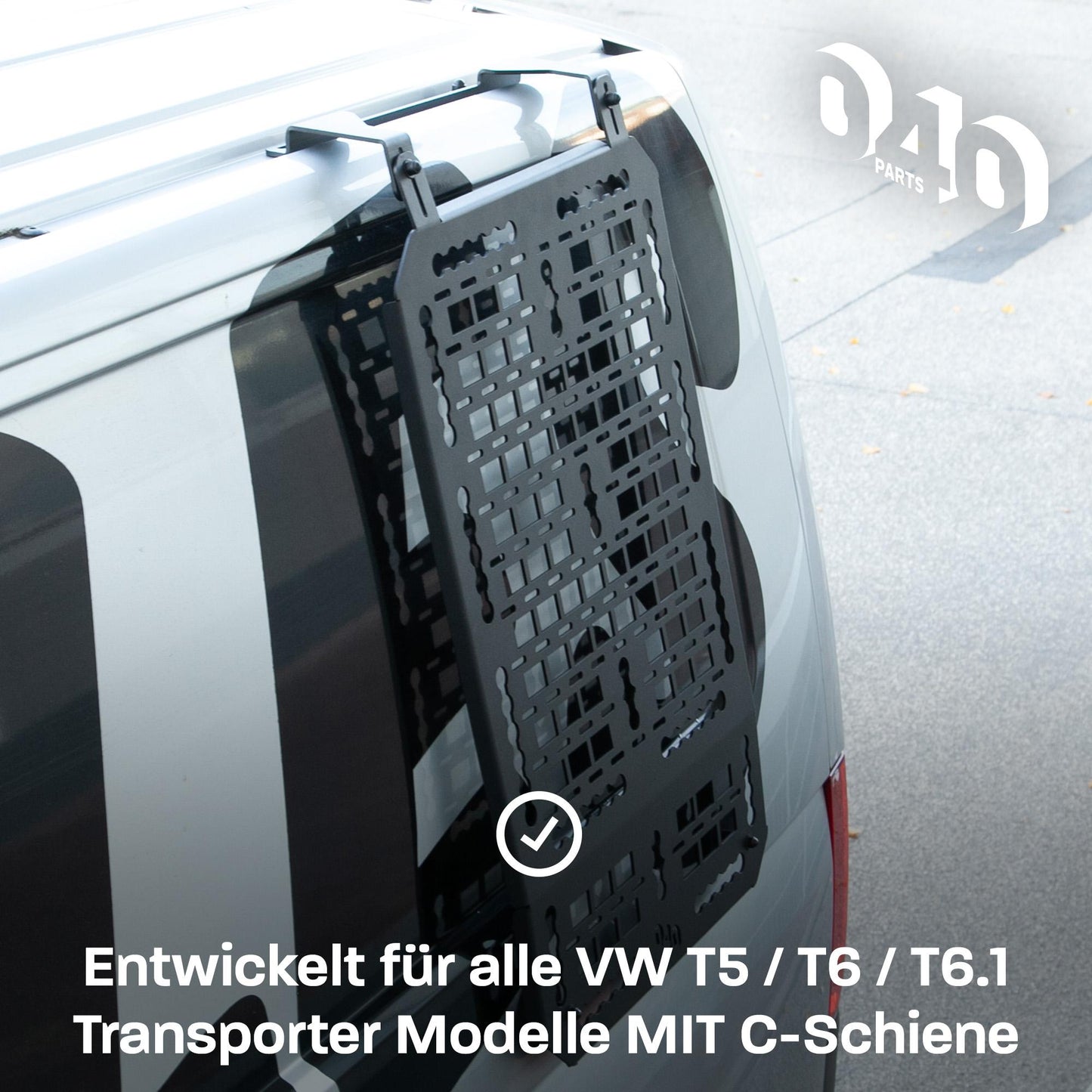 040 Parts Molle Board für VW T5 T6 T6.1 Transporter oder Multivans mit C-Schiene Universelle Gerätehalterung