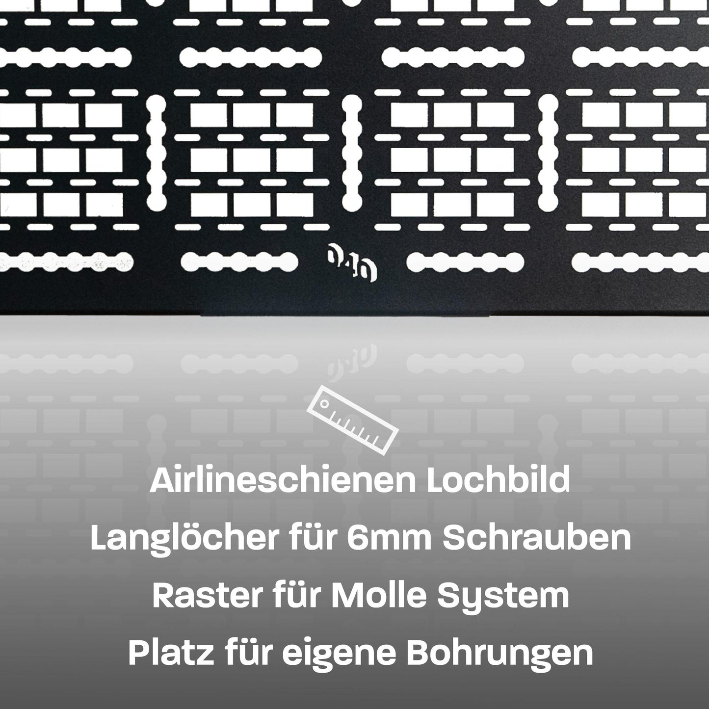 B-Stock: 040 Parts Molle Board for VW T5 T6 T6.1 bike rack luggage rack offroad accessories compatible with original rear carrier LOGO