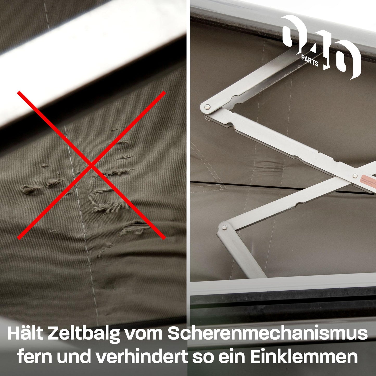 040Parts Zeltgummi für Camper und Vans mit langem Radstand und Aufstelldach sowie lange Dachzelte Faltdach Hochdach Spanngummi Falthilfe Zel