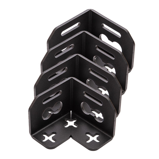 B-Ware: 040 Parts 4er Set Aluminium Kofferhalterung (Ecke) für Molleboard - Universell Einsetzbar, Pulverbeschichtet, für Schwere Lasten