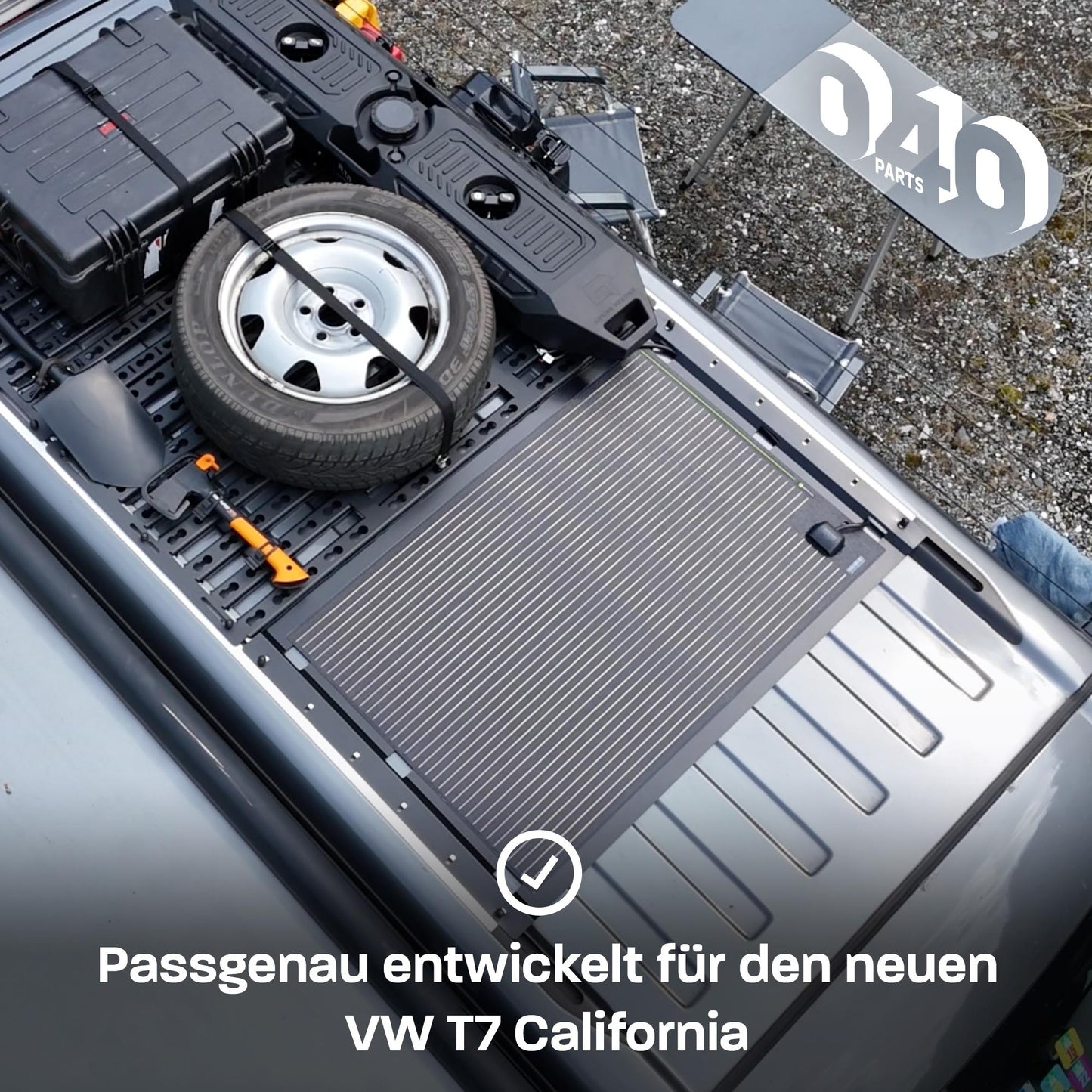 B-Ware: 040 parts Solarplattenhalter Schwarz Halteplatte aus Aluminium für VW T7 California neuer California