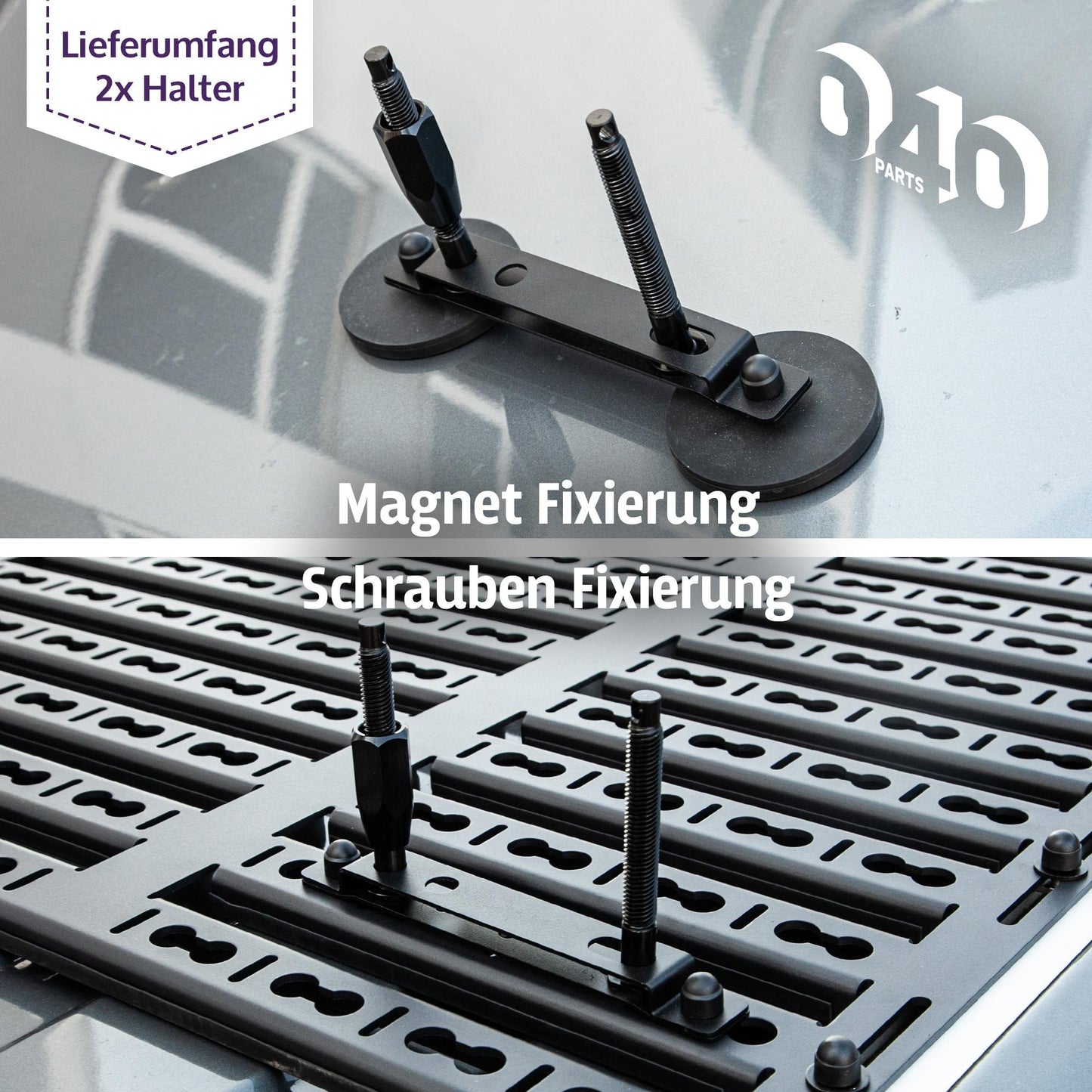 040 Parts Magnetic Mount for Traction Boards and Sand Ladders for Vans, Campers, Motorhomes and Off-Road Vehicles