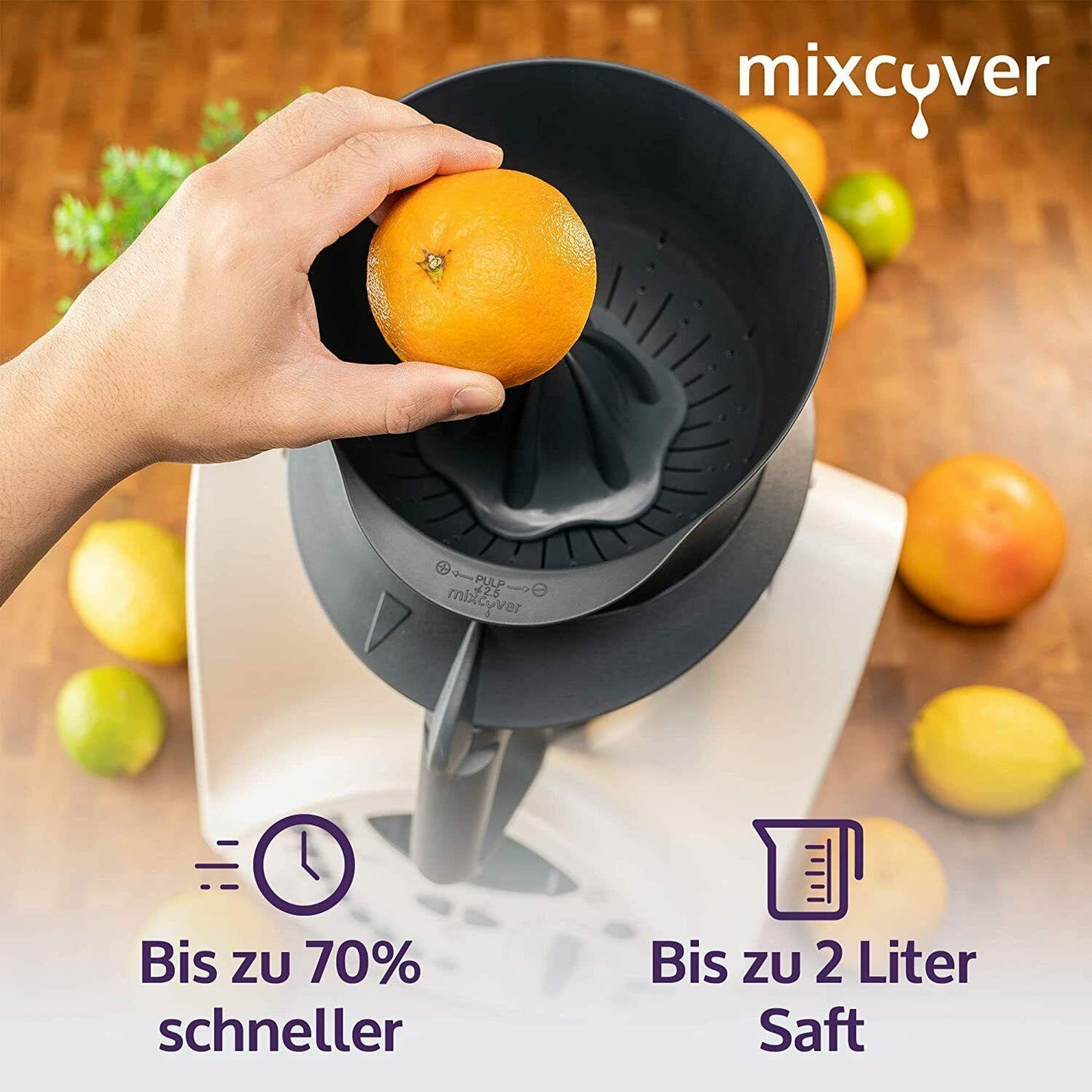 B-Ware: verbesserte Saftpresse/Zitruspresse für Thermomix TM31, Entsafter - Mixcover - Mixcover