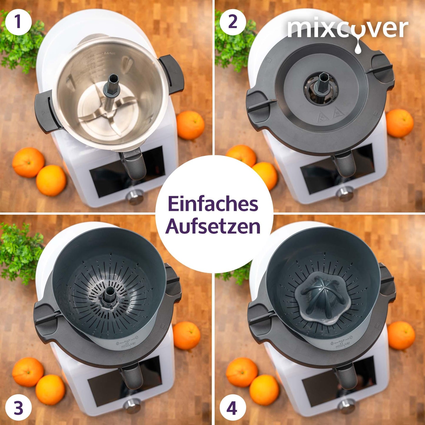 mixcover Juice Press para Monsieur Cuisine Smart Accesorios, citrus prensa Monsieur Cuisine Smart MCS, accesorios exprimidores, Monsieur Cuisine Smart Accesorios - Modelo: Monsieur Cuisine Smart Fbm