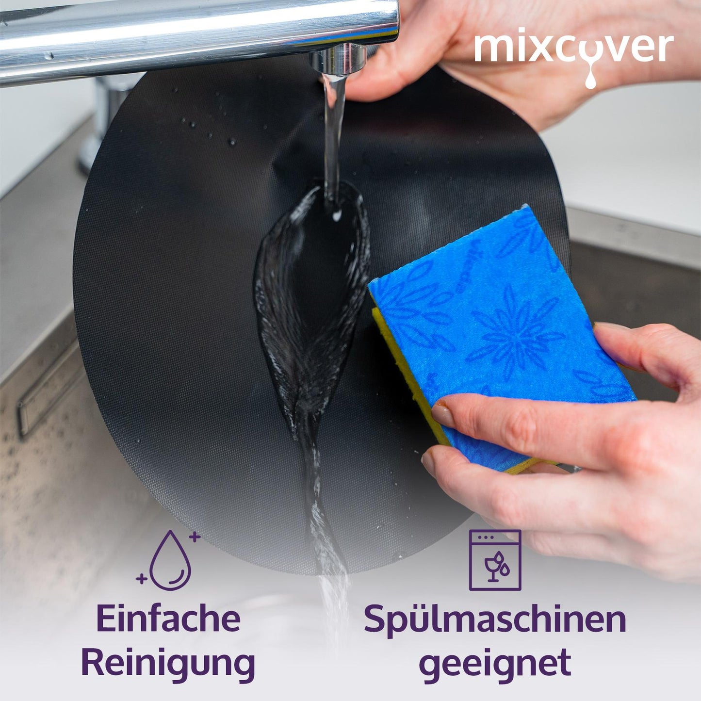 mixcover original Dauerbackfolie - Backpapier für Varoma Einlegeboden passend für Thermomix TM7 - wiederverwendbar und nachhaltig