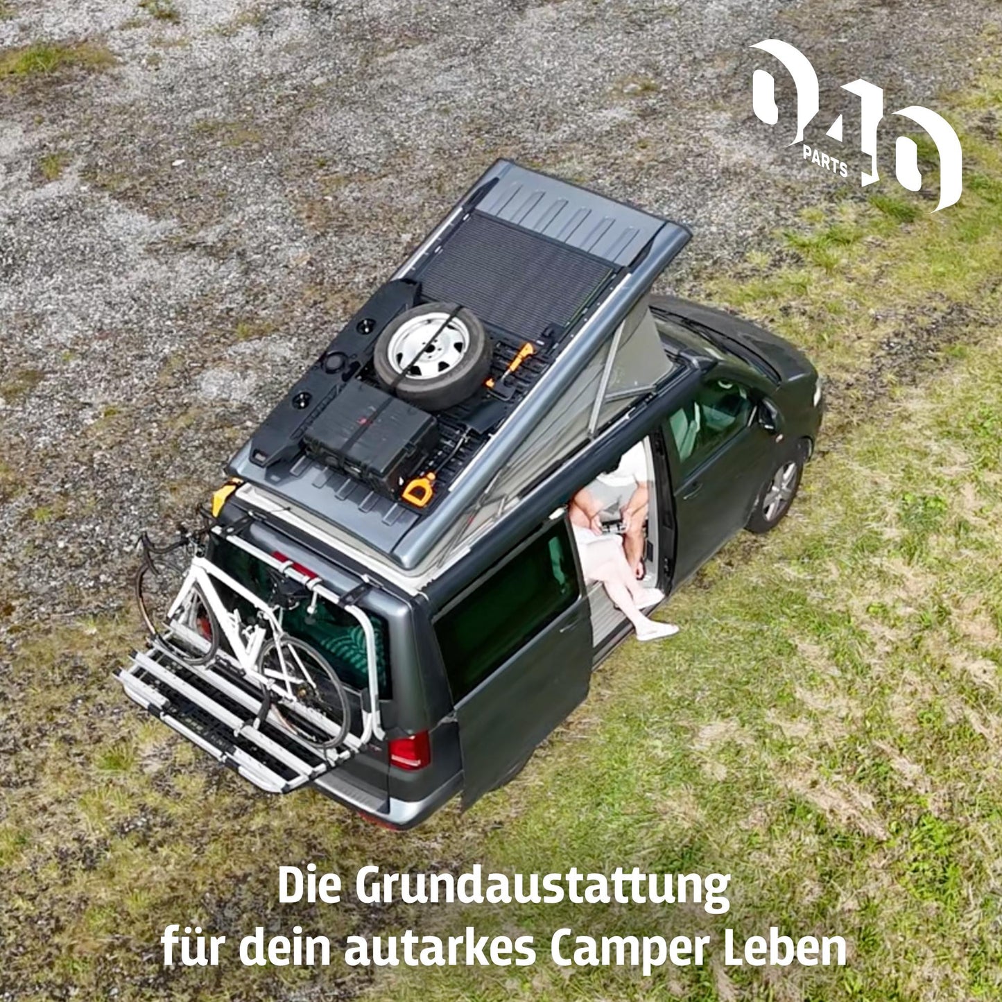 040 parts Solarplattenhalter Schwarz Halteplatte aus Aluminium für VW T7 California