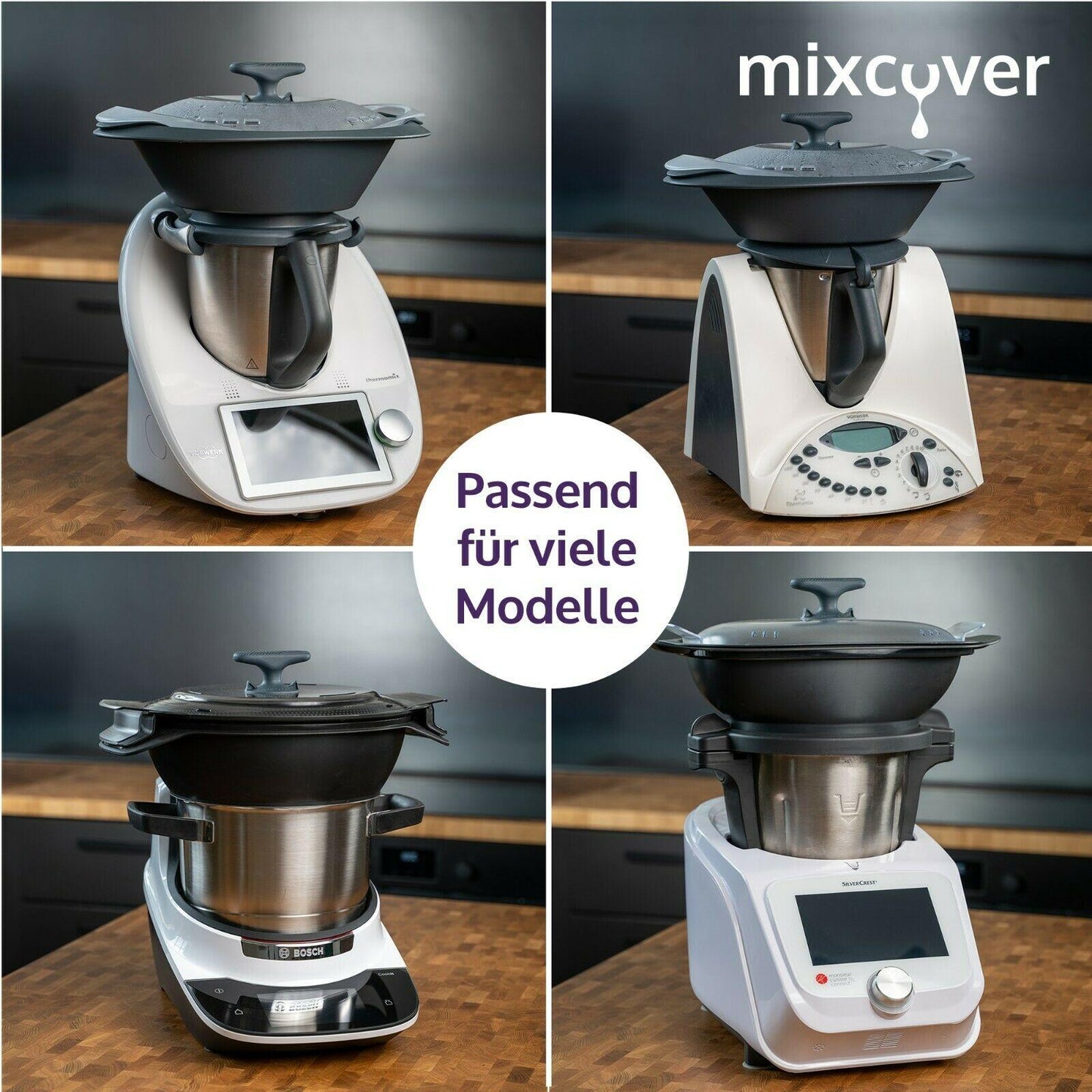 mixcover Термо-дръжка за Varoma или капак за пара за Thermomix TM7 TM6 TM5 TM31, Monsieur Cuisine, Bosch Cookit