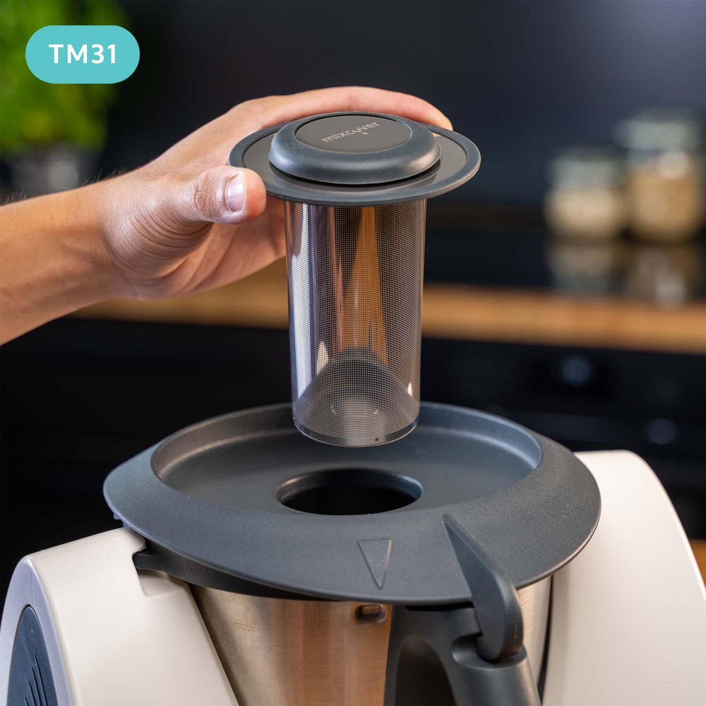 mixcover Edelstahl Teesieb Teefilter kompatibel mit Vorwerk Thermomix TM31 - Thermomix Zubehör