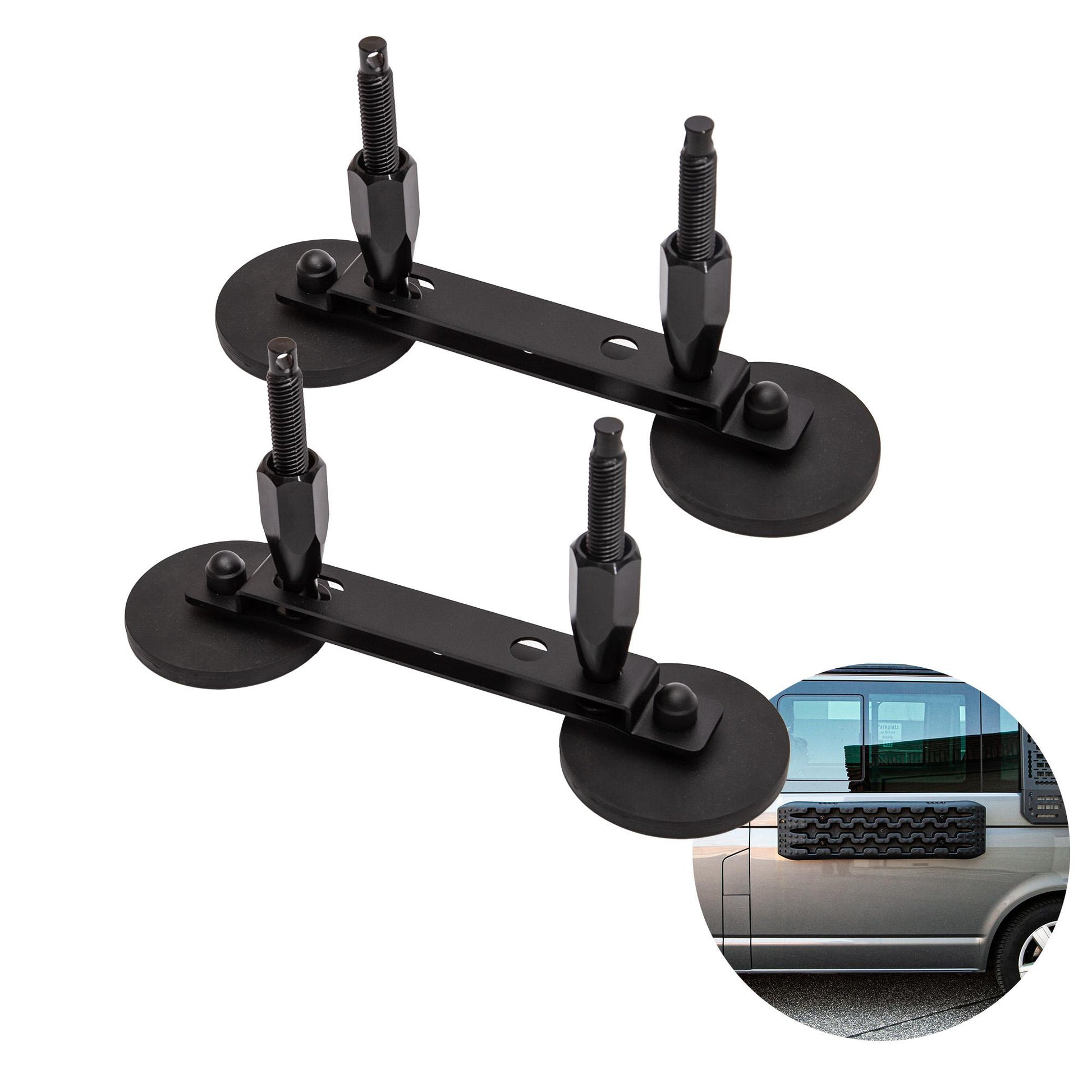 040 Parts Magnetische Halterung für Auffahrkeile und Sandbleche für Vans Camper Wohnmobile und Offroad Fahrzeuge | Mixcover