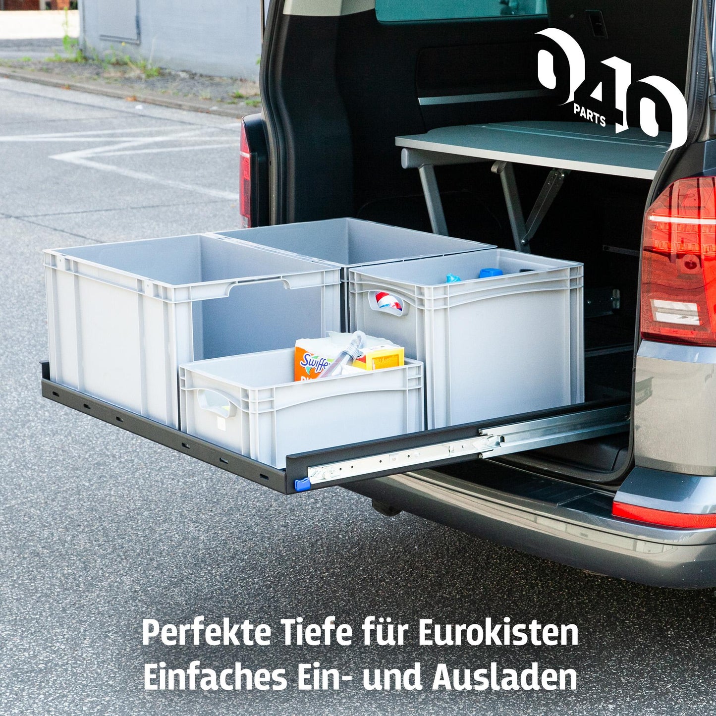 B-Stock: 040 parts Classic Rear Pull-Out Drawer 800mm for T5 T6 T6.1 California Beach or Multivans Rear Box Cargo Slide Heavy-Duty Pull-Out Rail