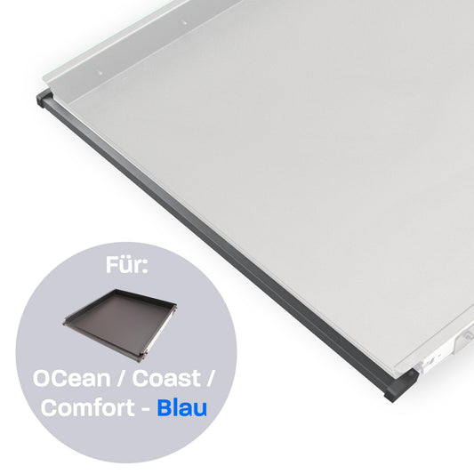 040 Parts Cierre de una mano para cajones traseros de 040 Parts Versión para VW T5 T6 T6.1 Comfortline, Ocean, Coast con palanca azul