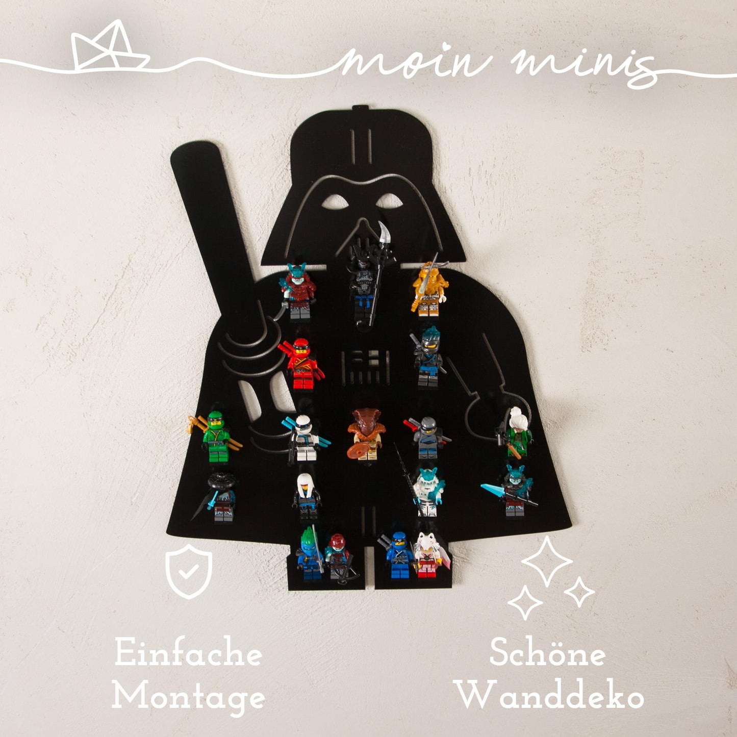 moin minis Vader Wars рафт за детска стая за 18 минифигури за конструкторни блокчета