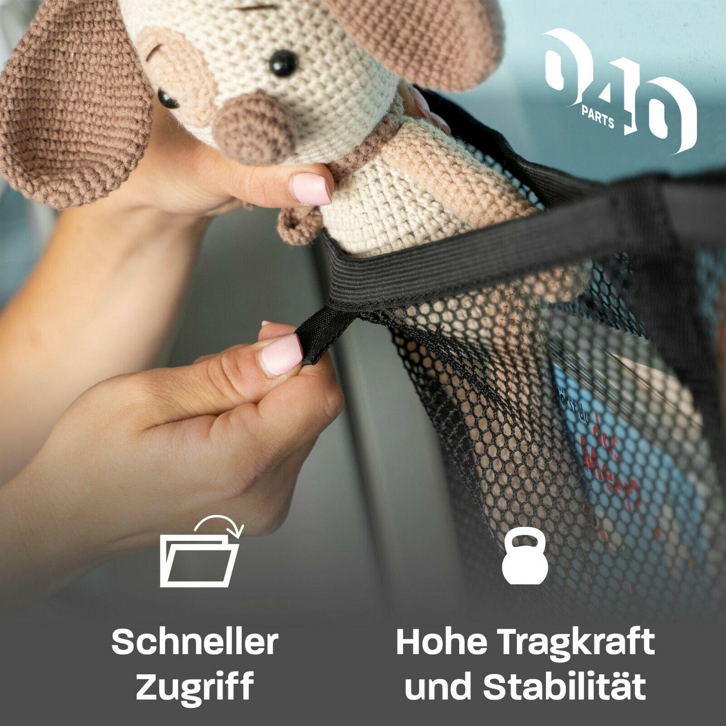 040 Parts Aufbewahrungs-Netz für große Fenster von VW T7 T5 T6 Bulli, Multivan