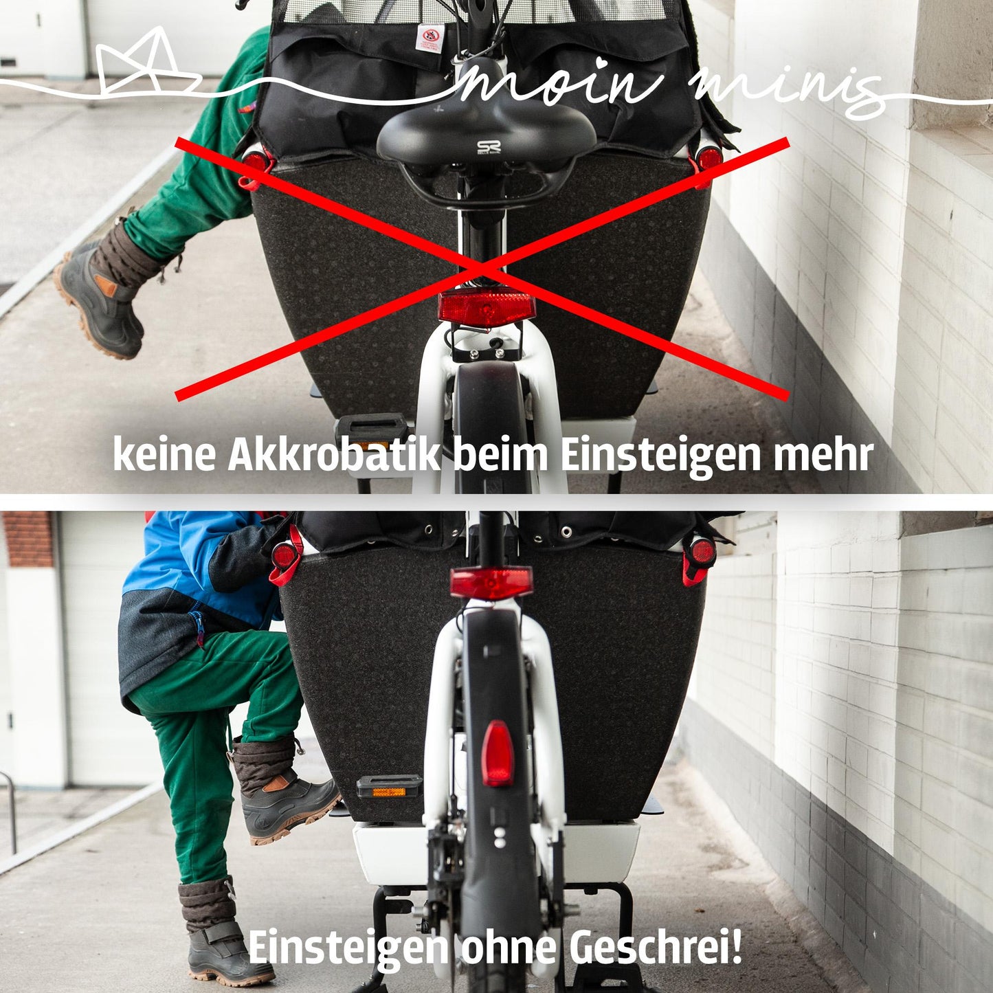 moin minis Einstiegshilfe für Urban Arrow Family & Family Next Lastenrad Fahhrad Cargo bike Trittbrett
