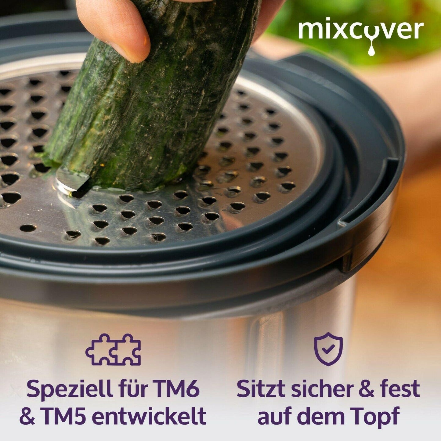 mixcover Reibe für Gemüse, Obst und Käse Gemüsereibe für den Thermomix TM6 und TM5 - Ansicht 6 | Mixcover