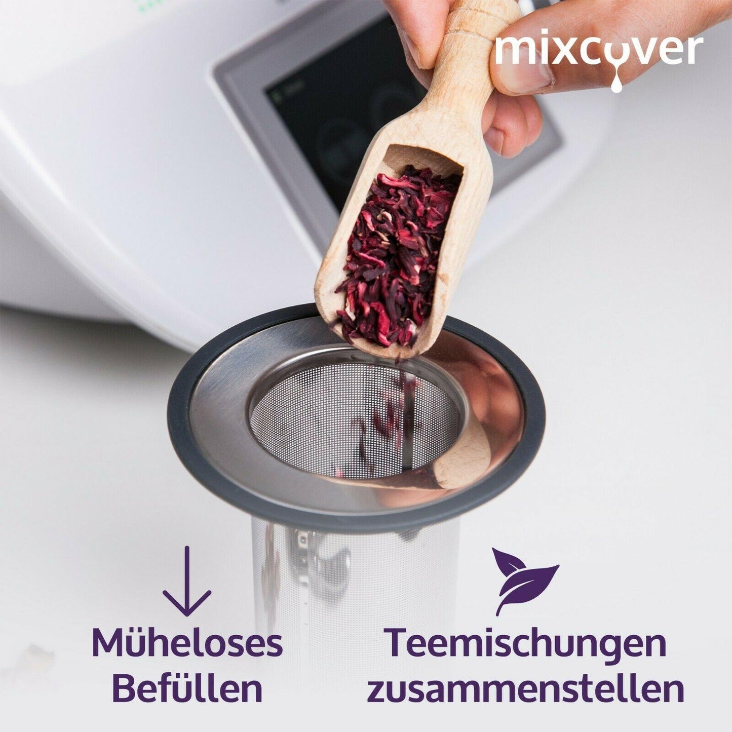 mixcover Edelstahl Teesieb Teefilter kompatibel mit Vorwerk Thermomix TM6 TM5 TM Friend - Thermomix Zubehör