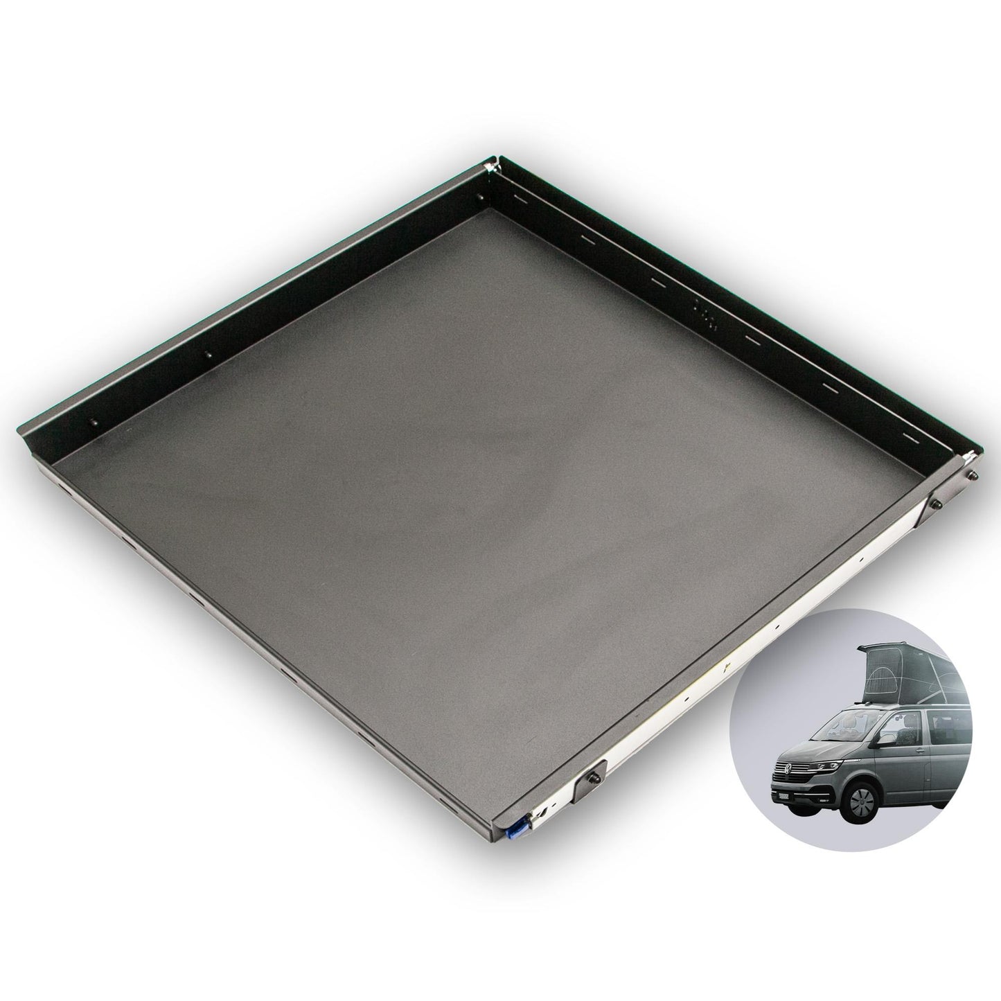 B-Ware: 040 parts classic tiroir arrière Heckauszug 750mm pour T5 T6 T6.1 California (Comfortline Coast Ocean) coffre arrière tiroir bagages tiroir charge lourde Schie